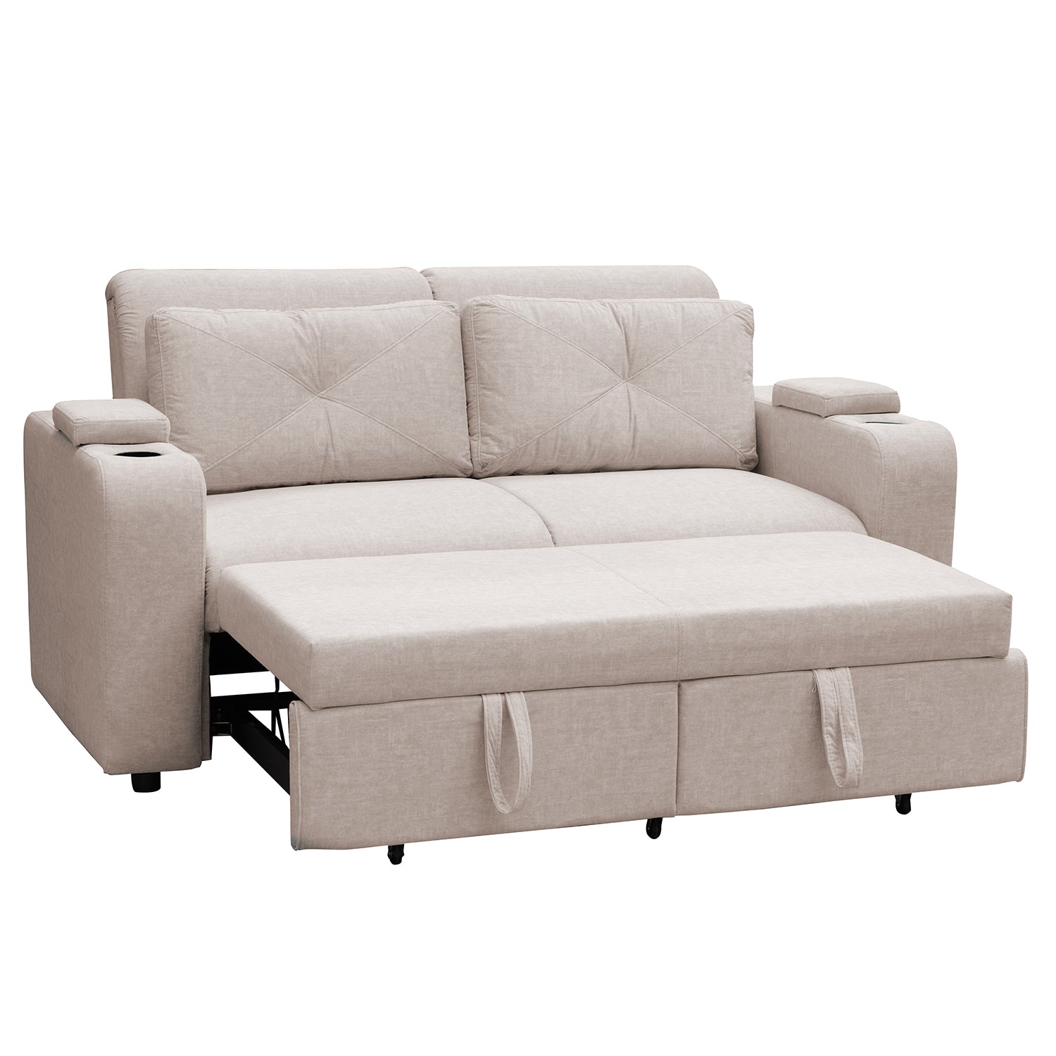 Sofá Cama Boston Velvet Idilio Beige