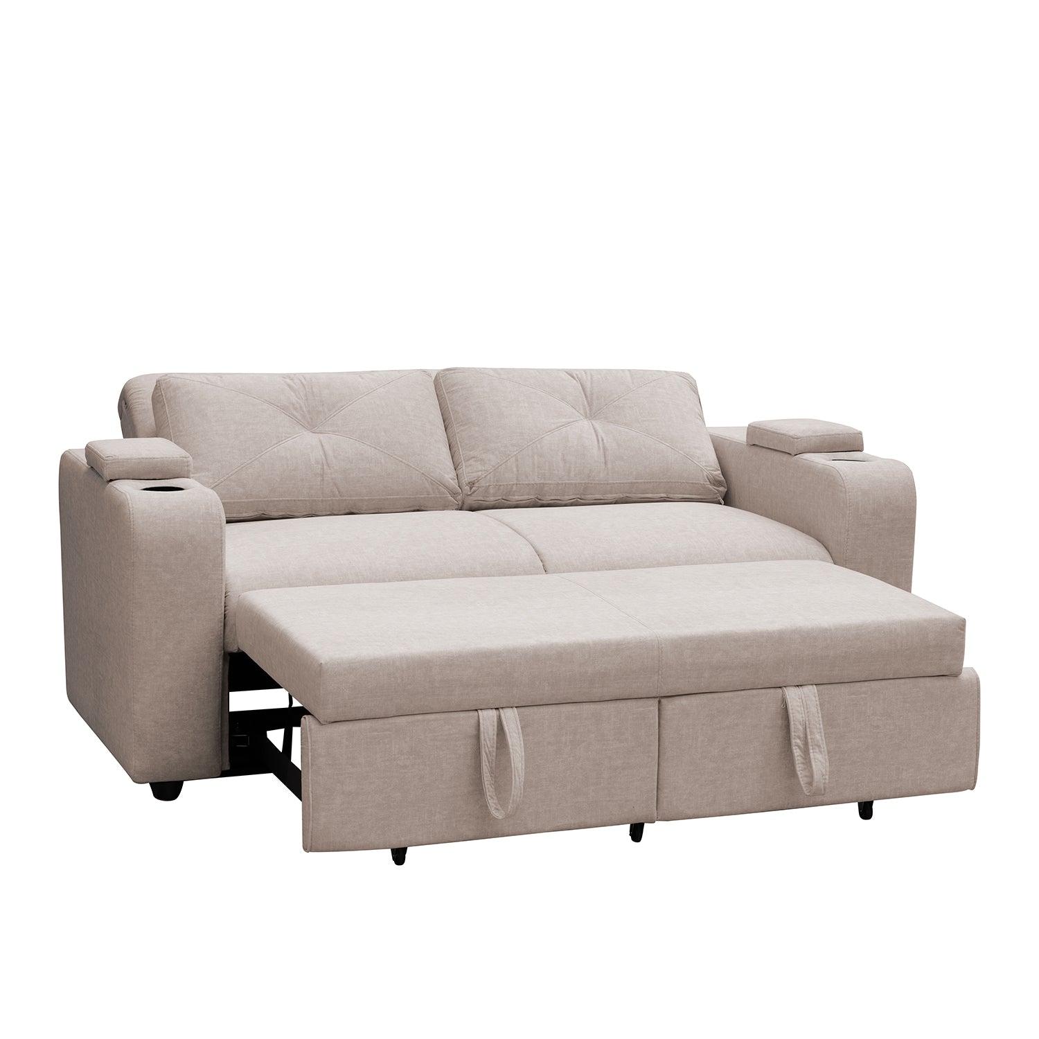 Sofá Cama Boston Velvet Idilio Beige