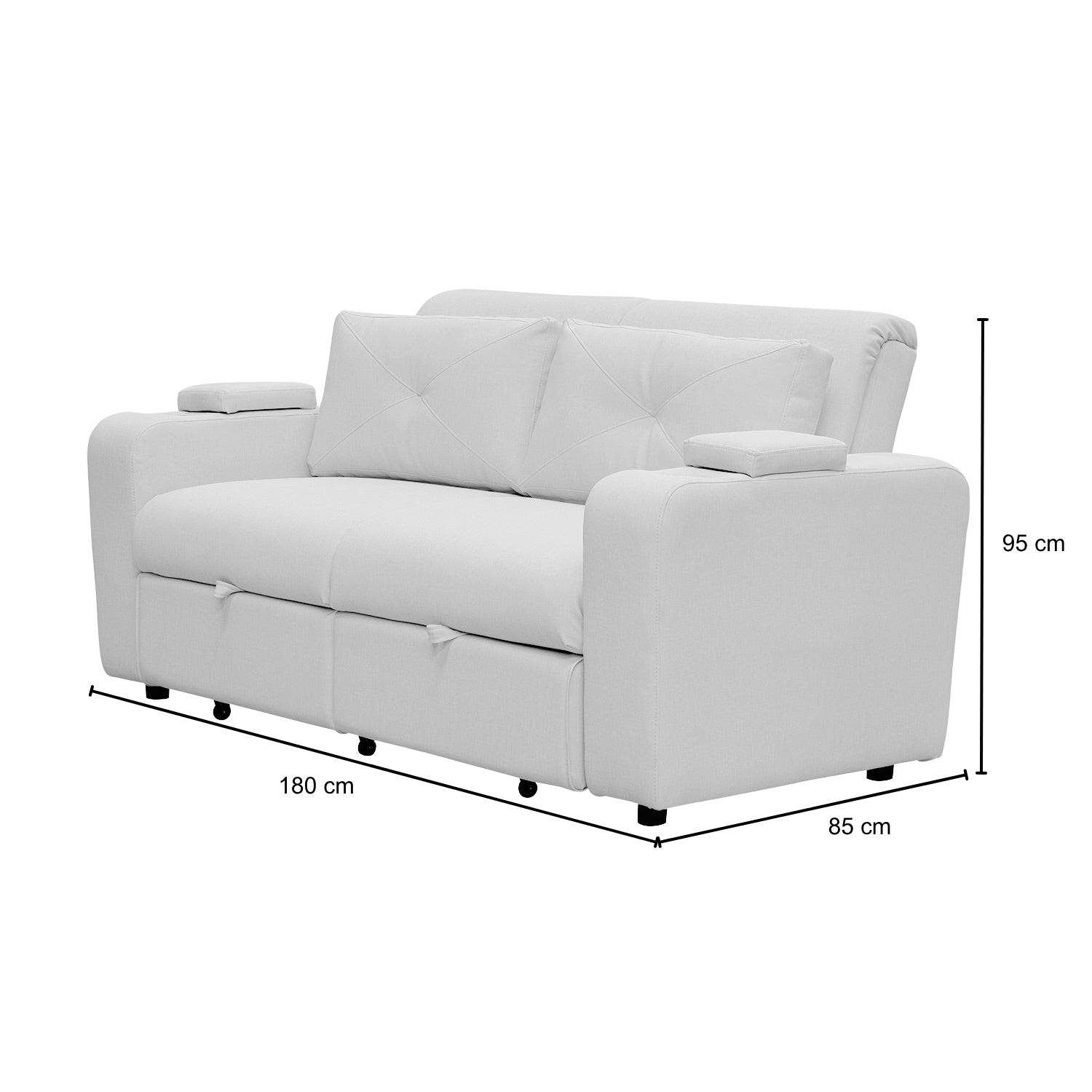 Sofá Cama Boston Velvet Idilio Beige