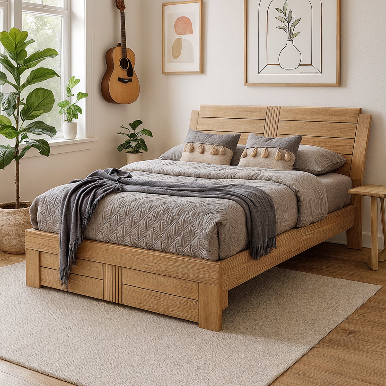 Cama Queen Ibiza Natural