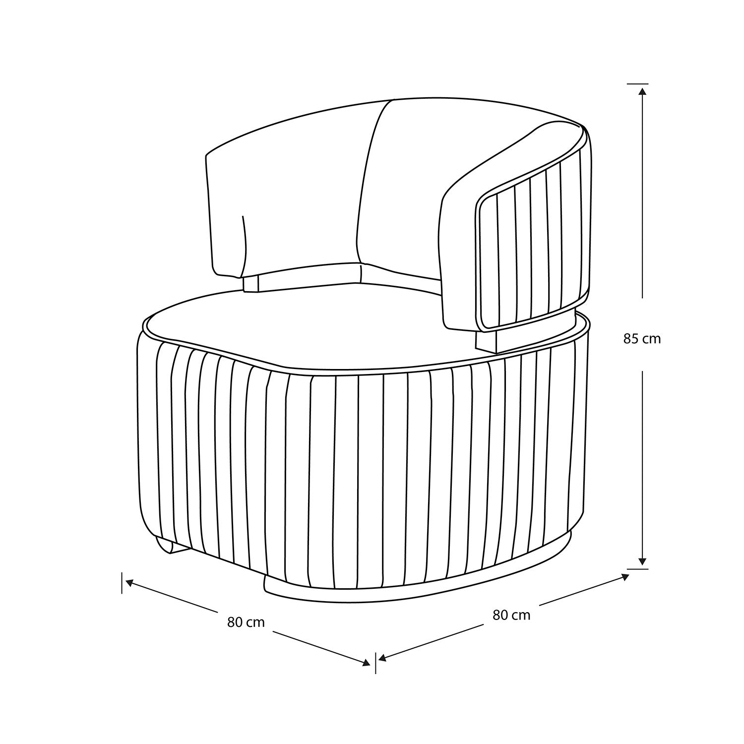 Poltrona Atlanta Eurolino Blanco Puro, Champaña