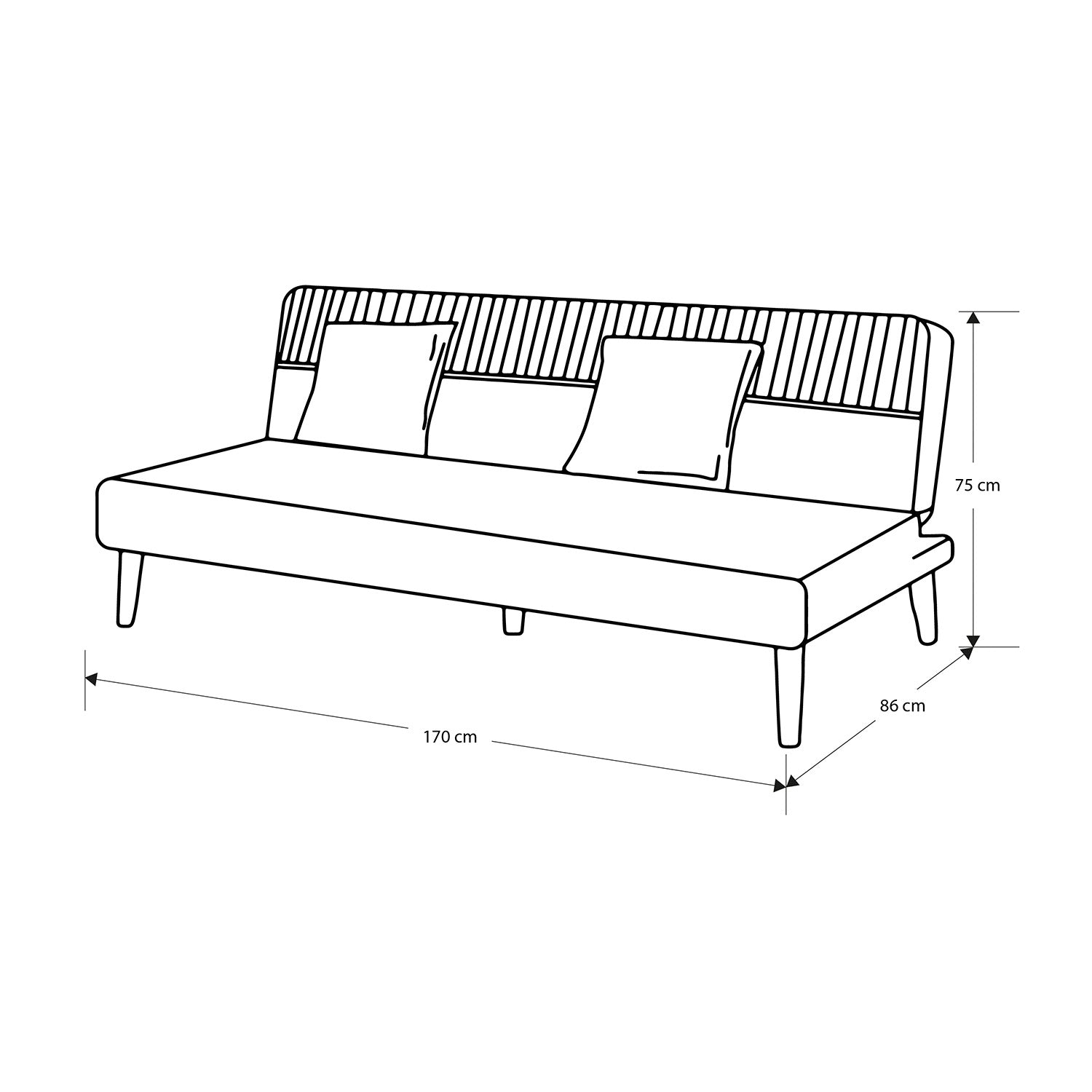 Sofá Cama Anahi Velvet Zaraki Beige, Champaña