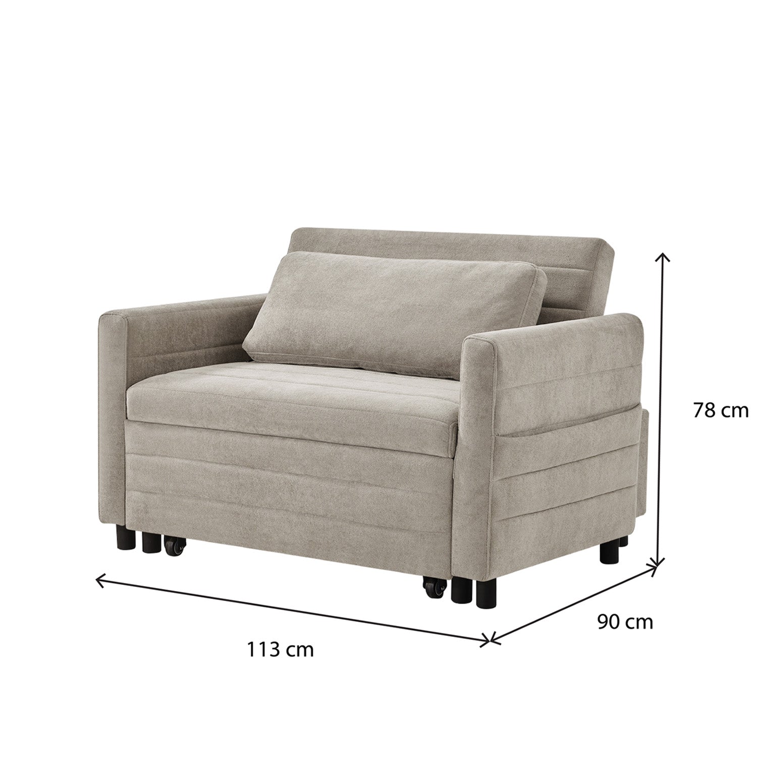 Sofa Cama Bruno Lino Taupe