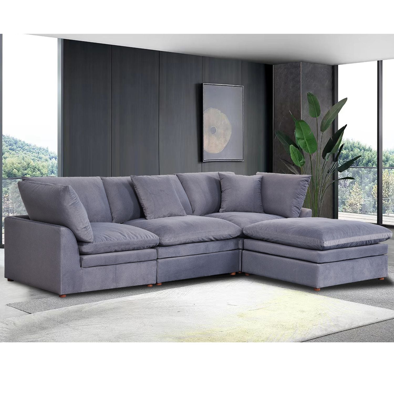 Sala en L Tinna Gris