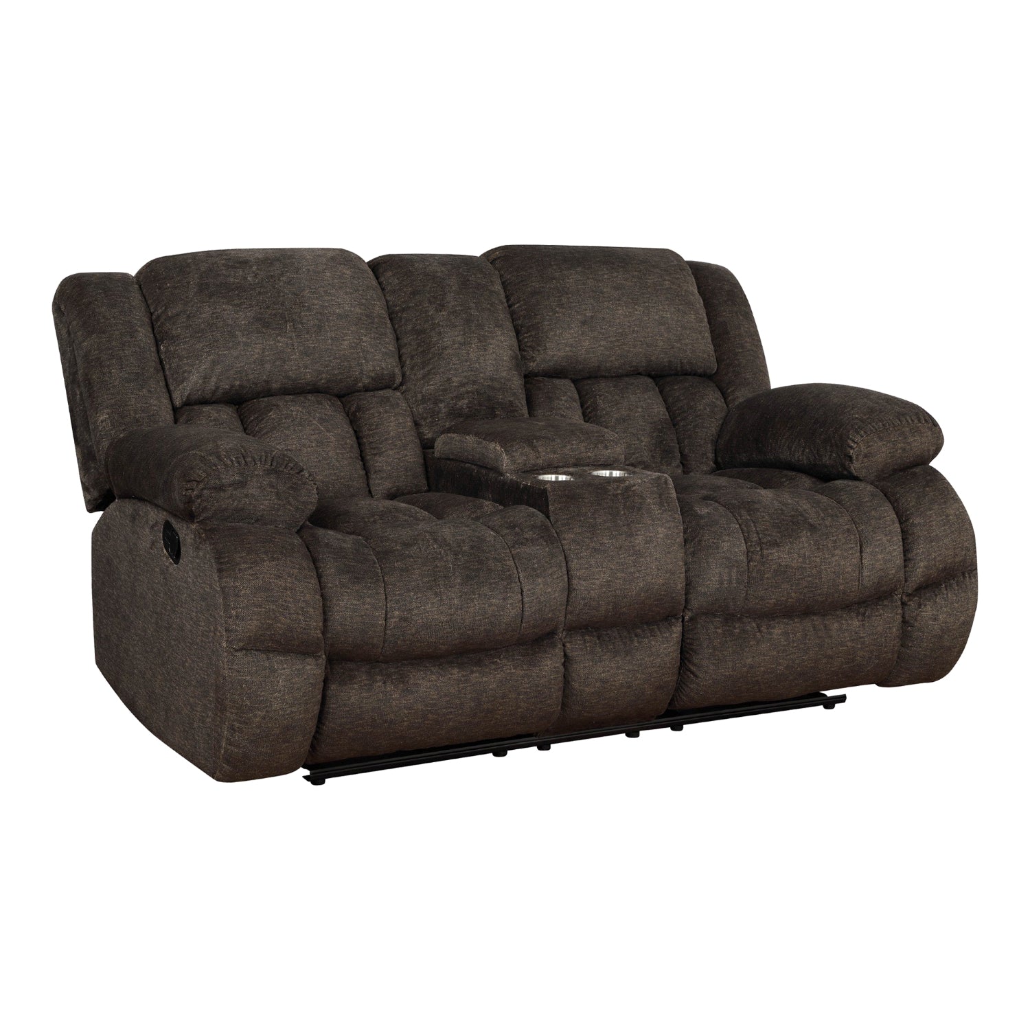 Sofa Reclinable 2 Puestos Alky Chenille Mocca