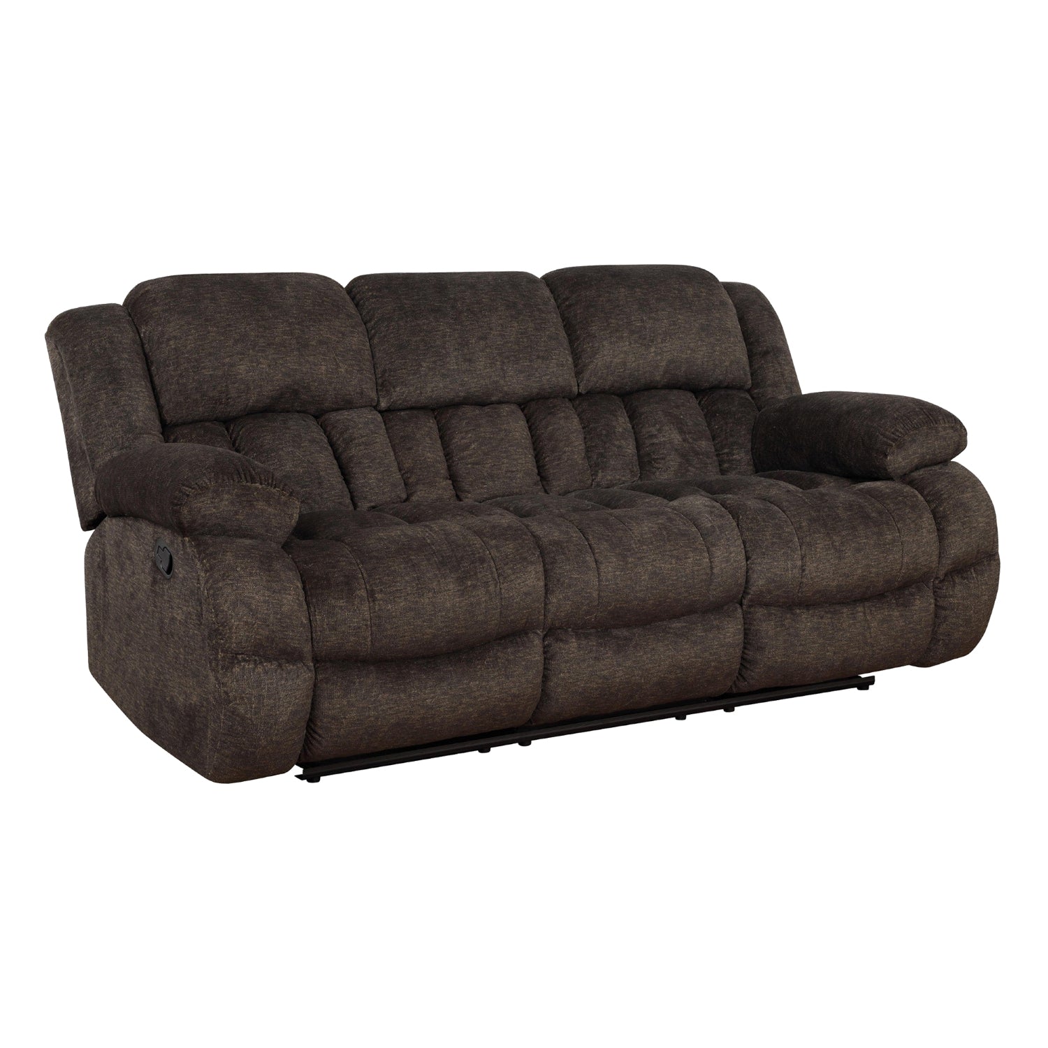 Sofa Reclinable 3 Puestos Alky Chenille Mocca