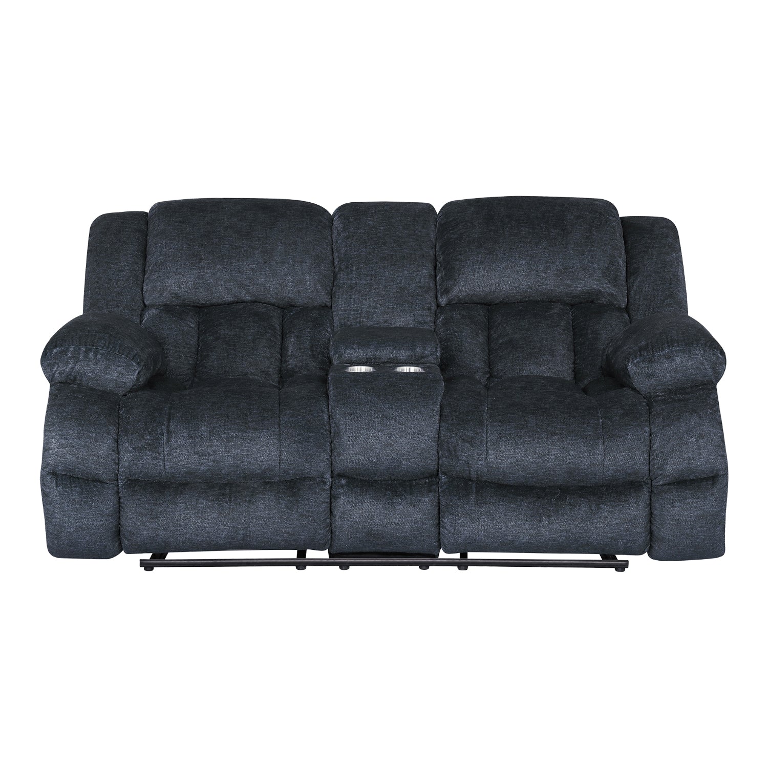 Sofa Reclinable 2 Puestos Alky Chenille Gris