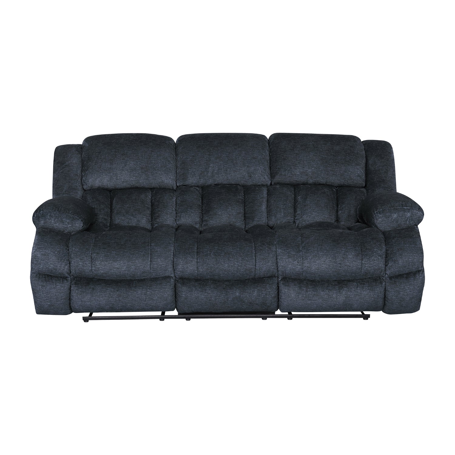 Sofa Reclinable 3 Puestos Alky Chenille Gris