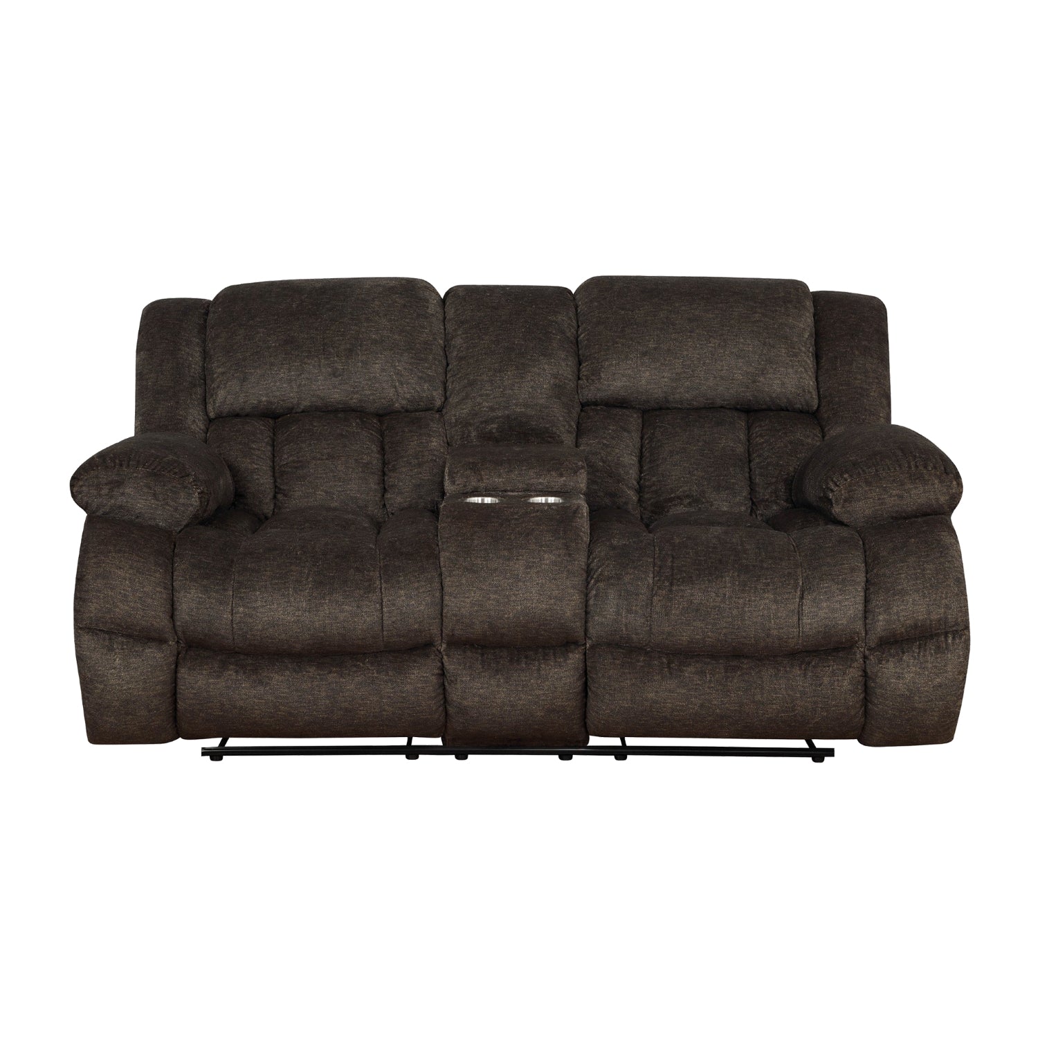 Sofa Reclinable 2 Puestos Alky Chenille Mocca