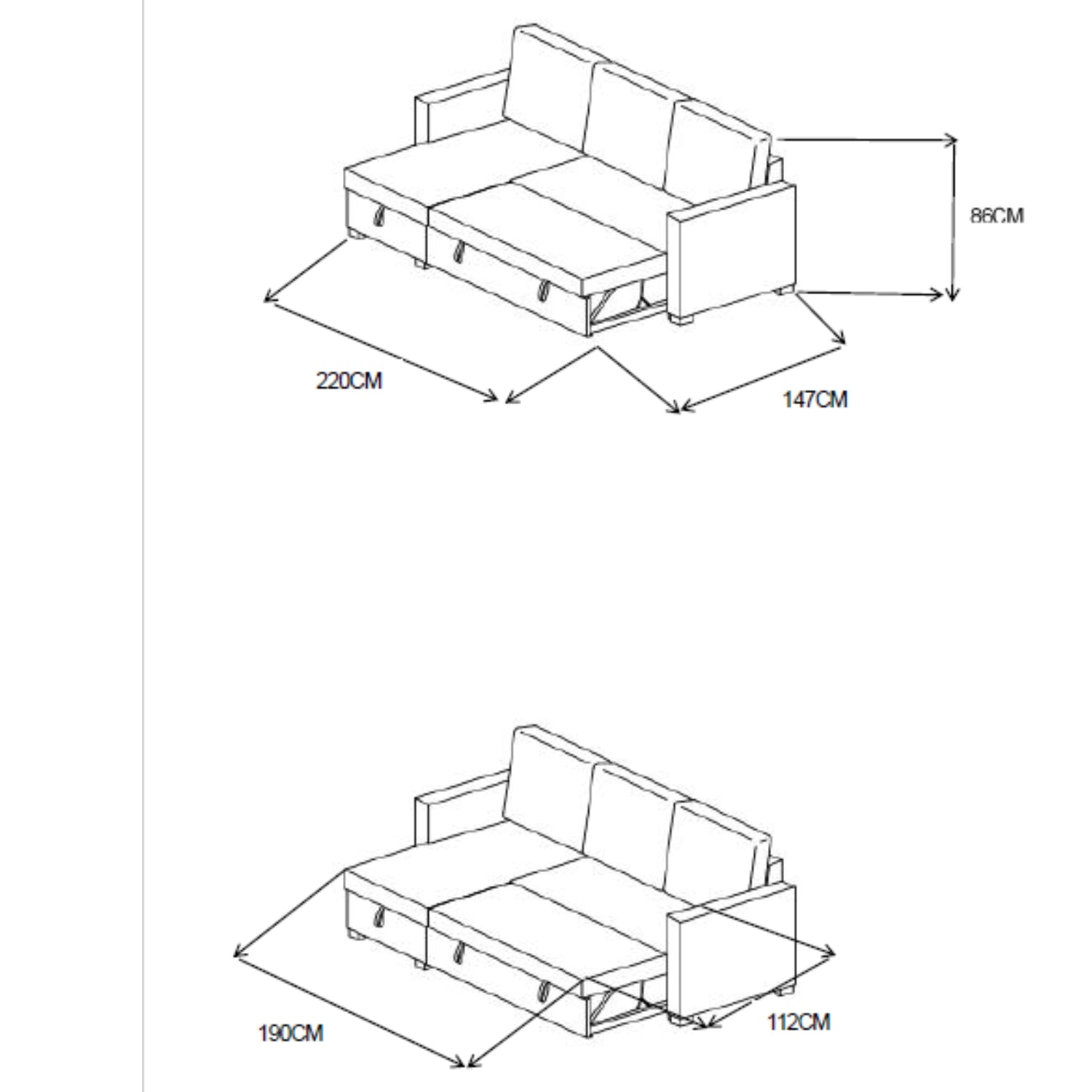 Sala Cama Omma Microfibra Beige