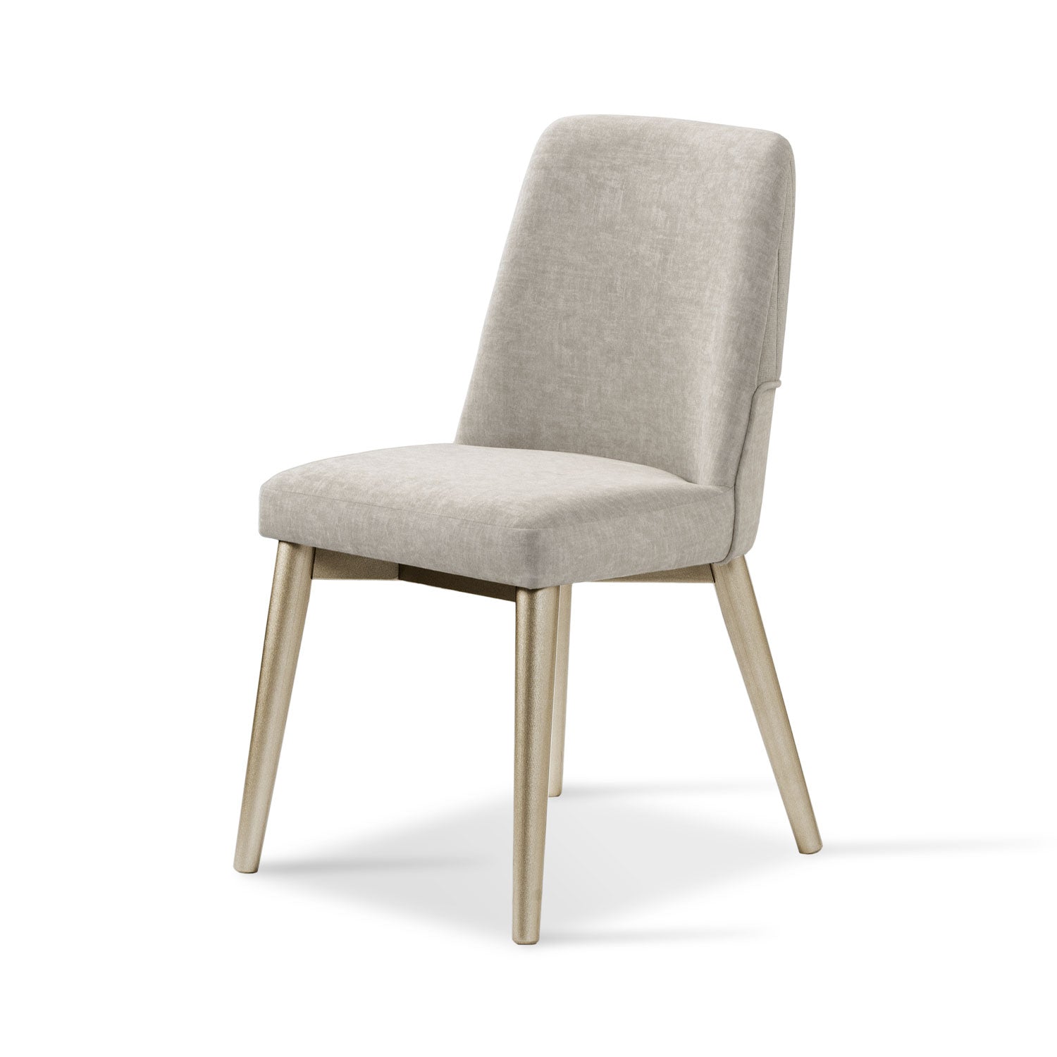 Comedor 4 Puestos Bonn Velvet Idilio Beige, Champaña