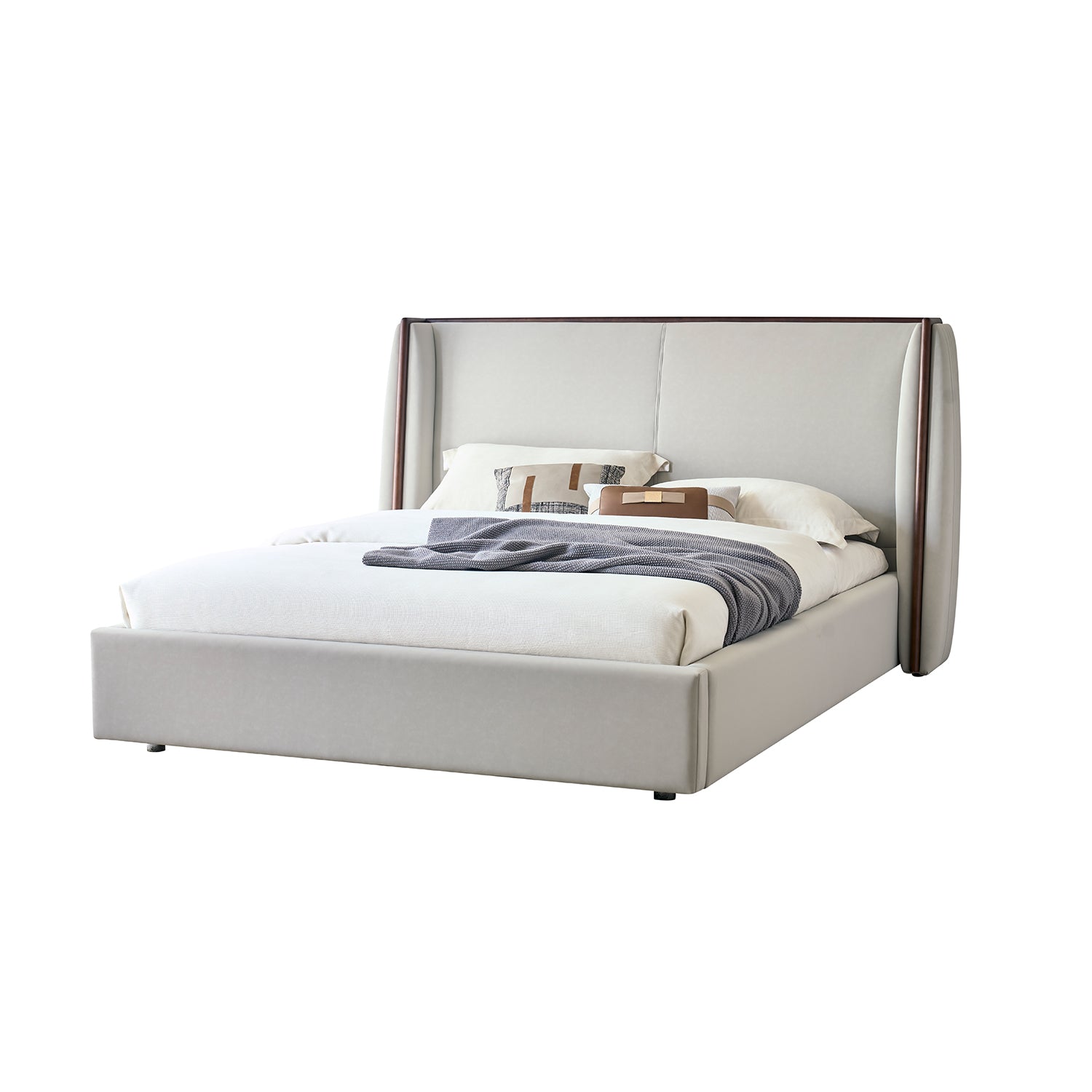 Cama Queen Taylor Velvet Beige