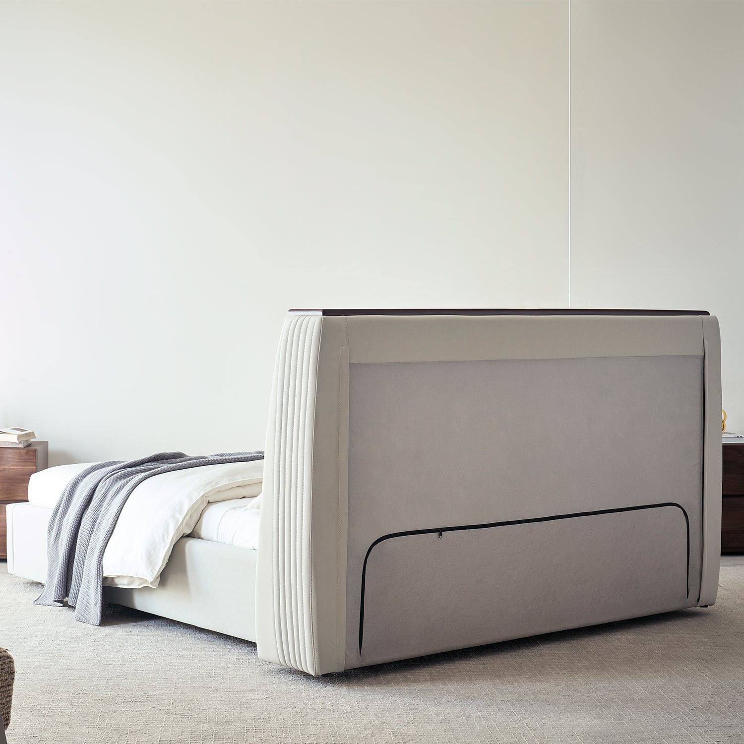 Cama King Taylor Velvet Beige