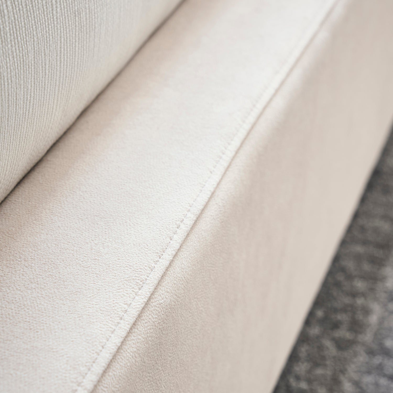 Cama Queen Lincon Velvet Beige