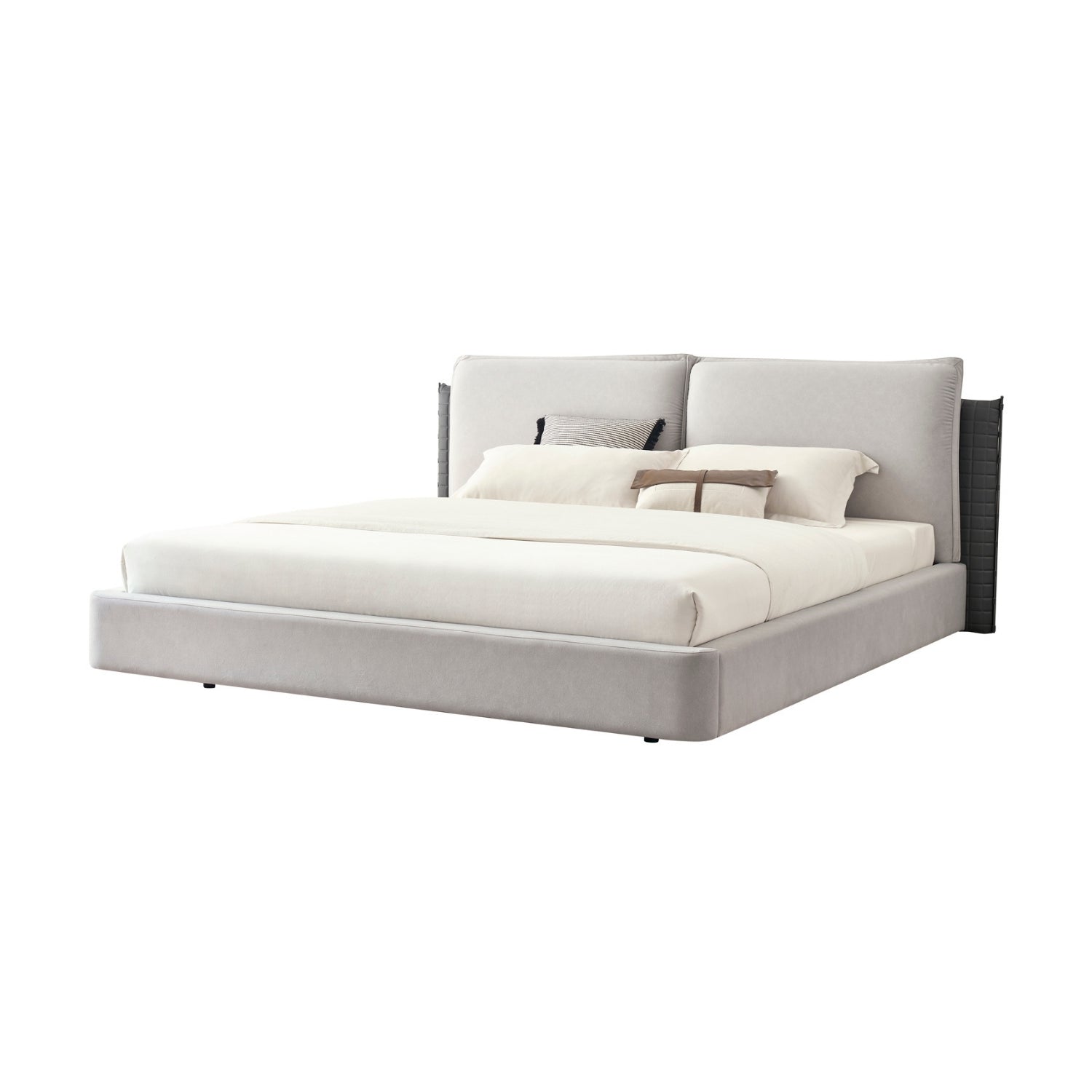 Cama Queen Lincon Velvet Gris