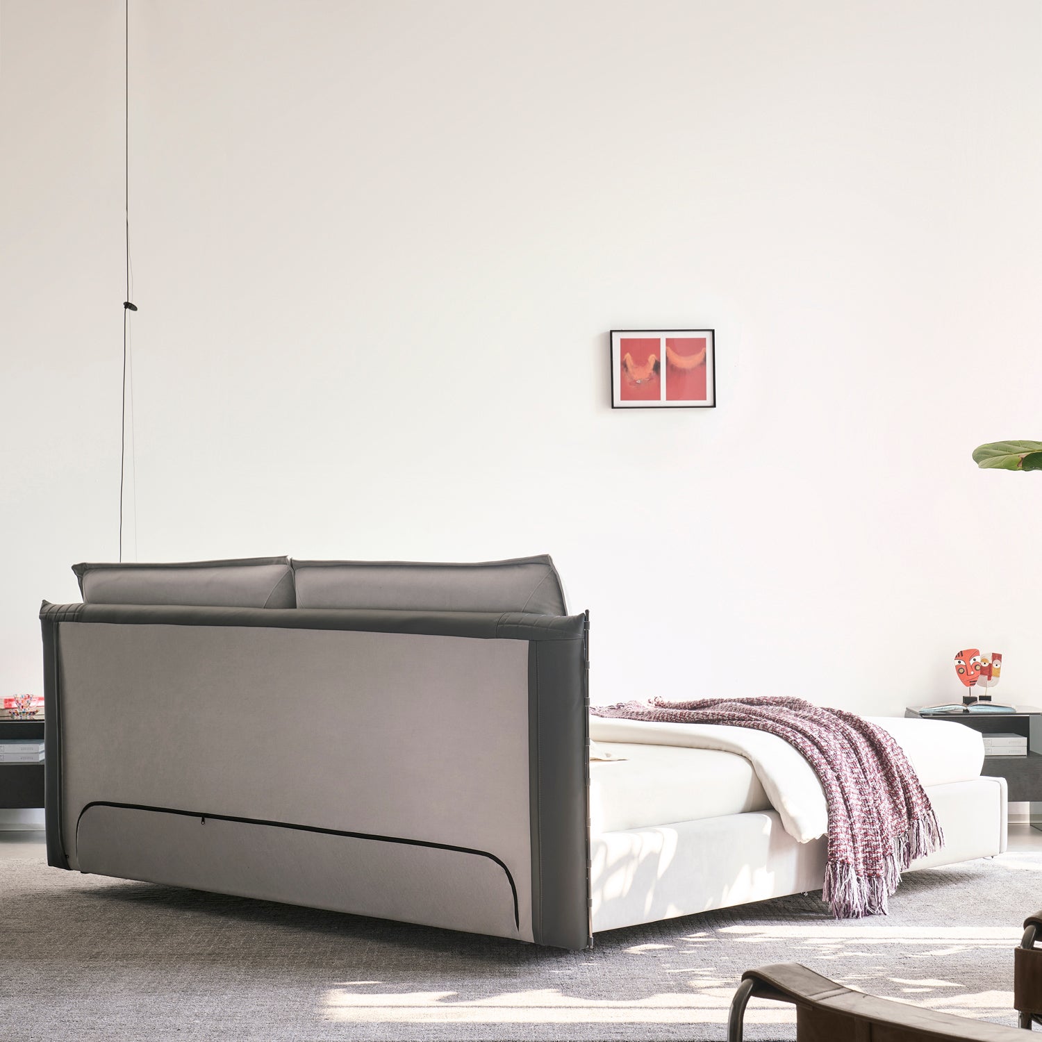 Cama King Lincon Velvet Gris