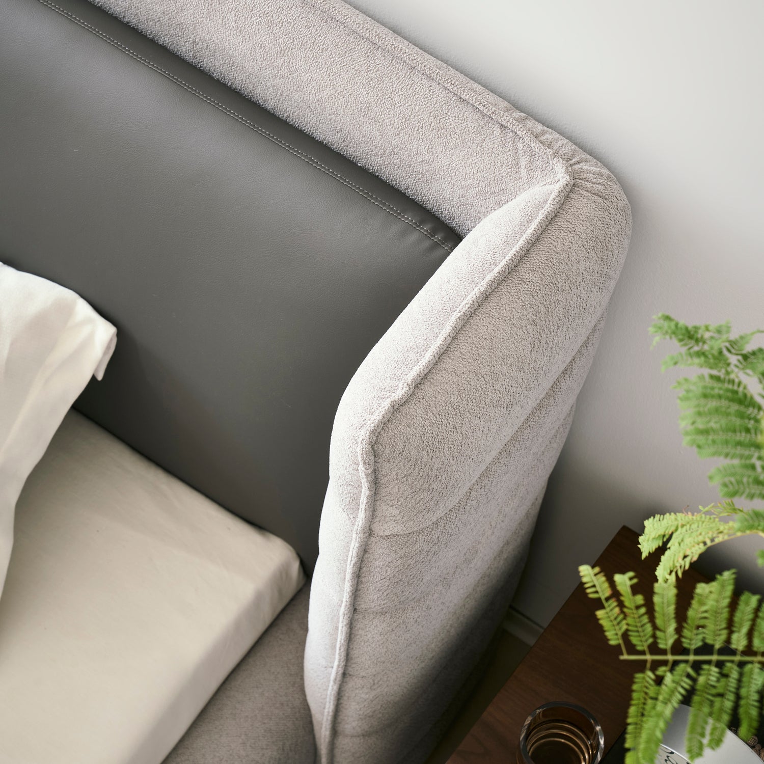 Cama Queen Toscana Velvet Gris
