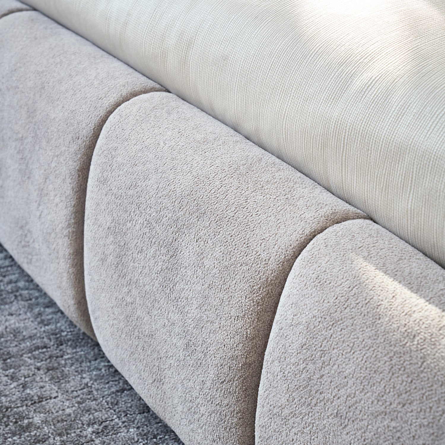 Cama Queen Toscana Velvet Gris