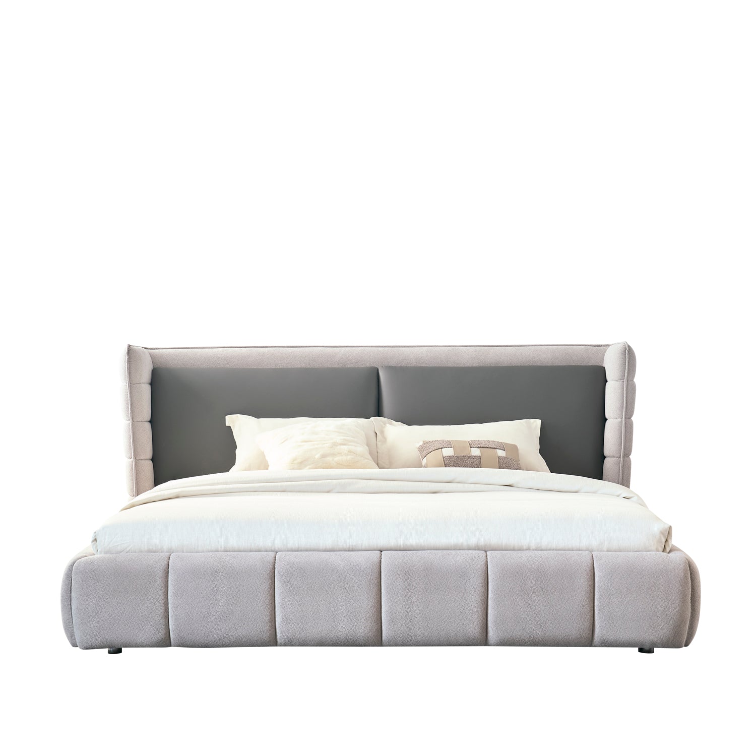 Cama Queen Toscana Velvet Gris