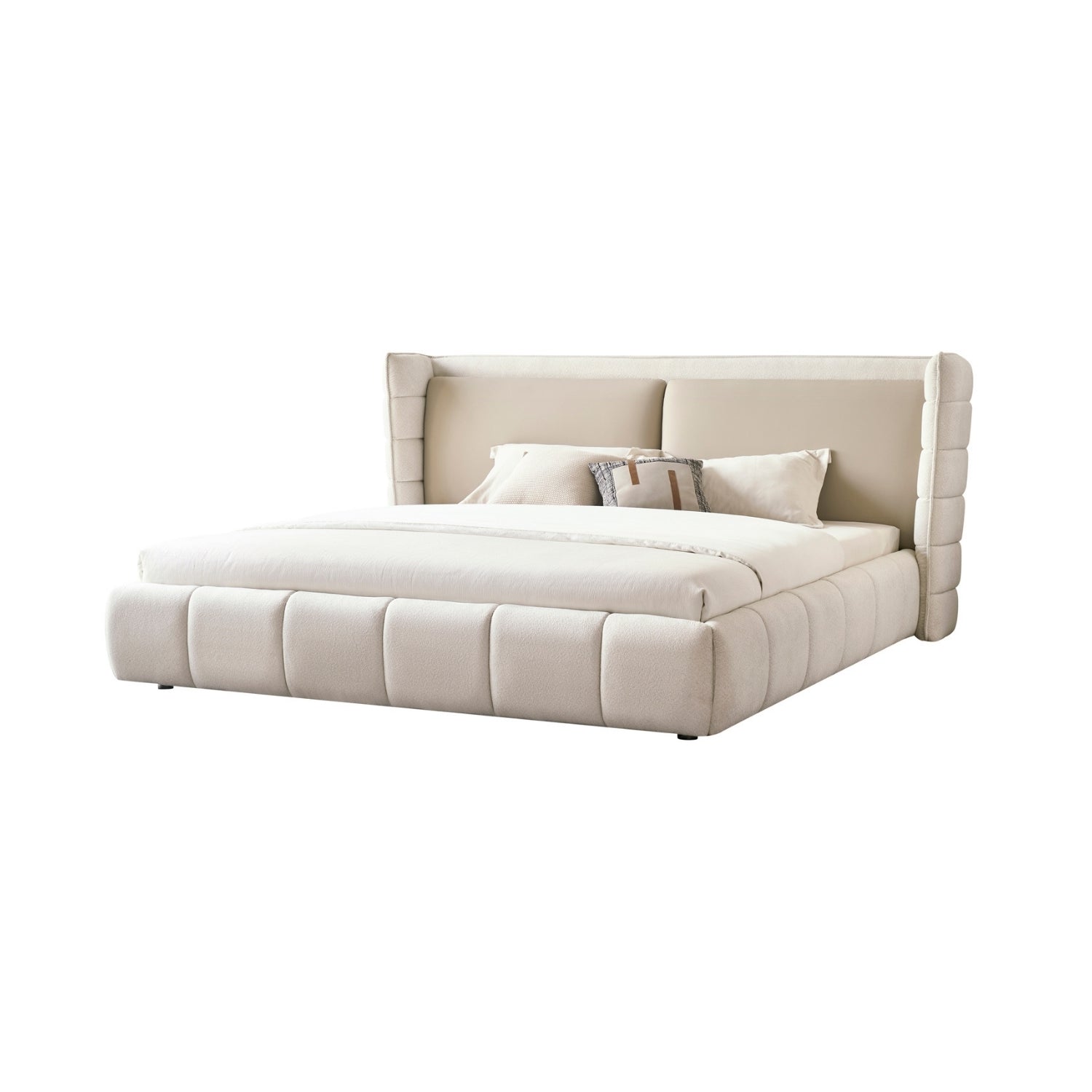 Cama Queen Toscana Velvet Beige