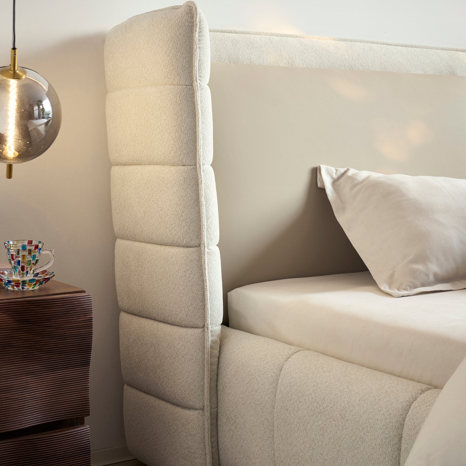 Cama King Toscana Velvet Beige