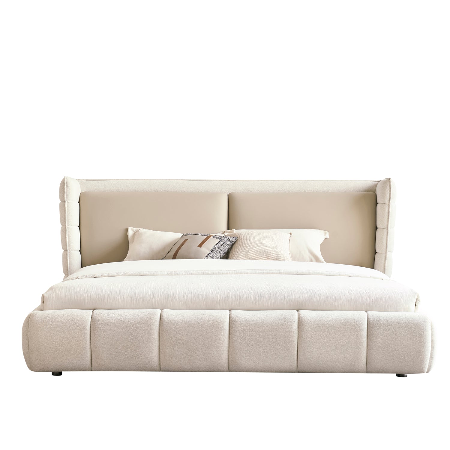 Cama Queen Toscana Velvet Beige