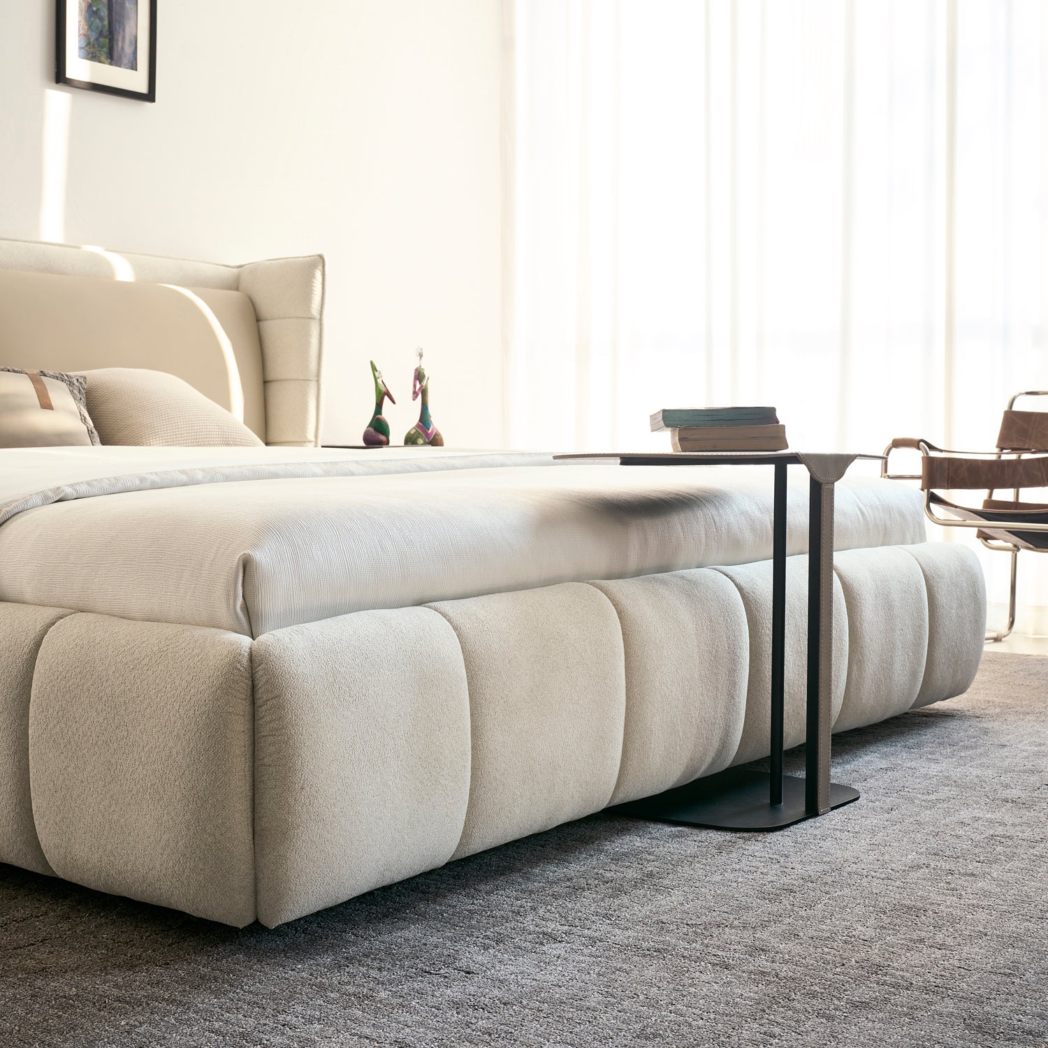 Cama Queen Toscana Velvet Beige