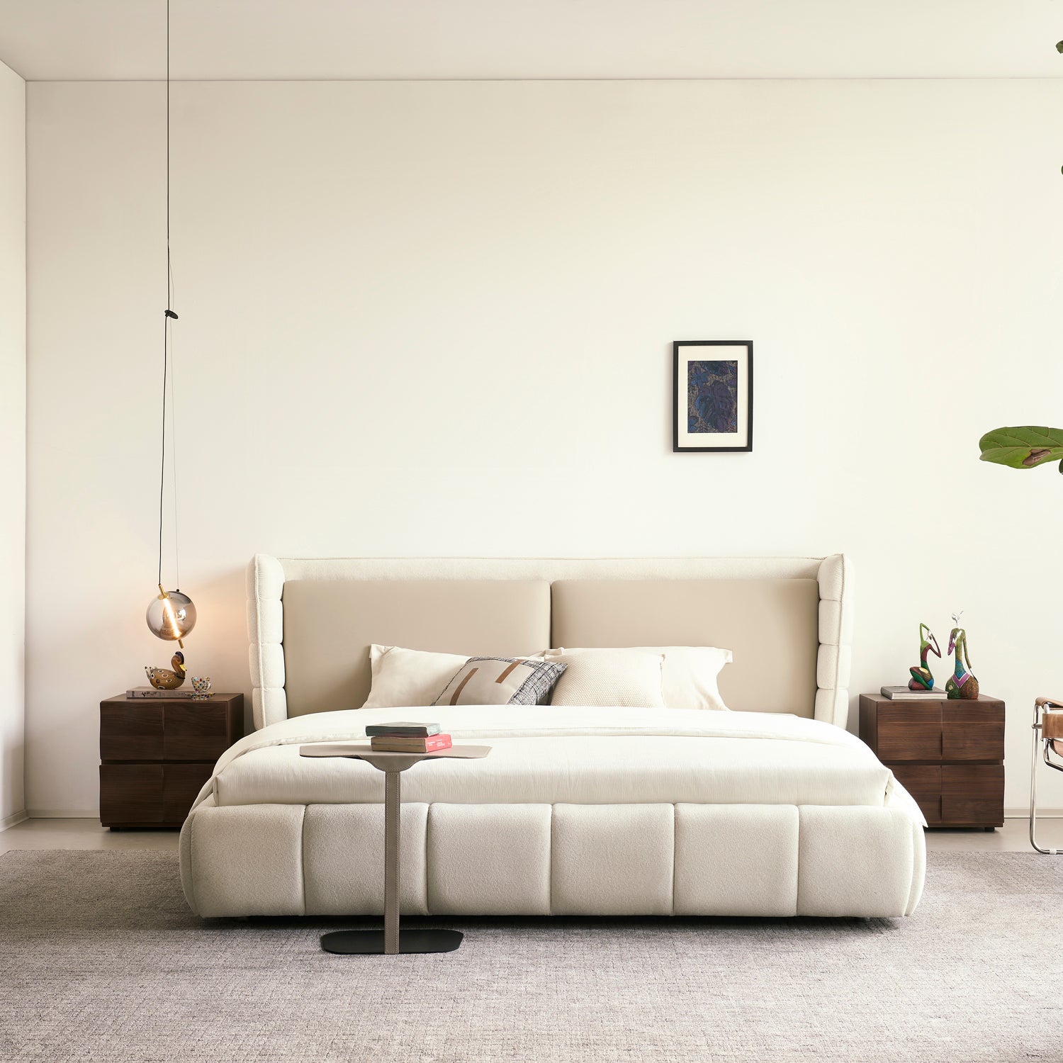 Cama King Toscana Velvet Beige
