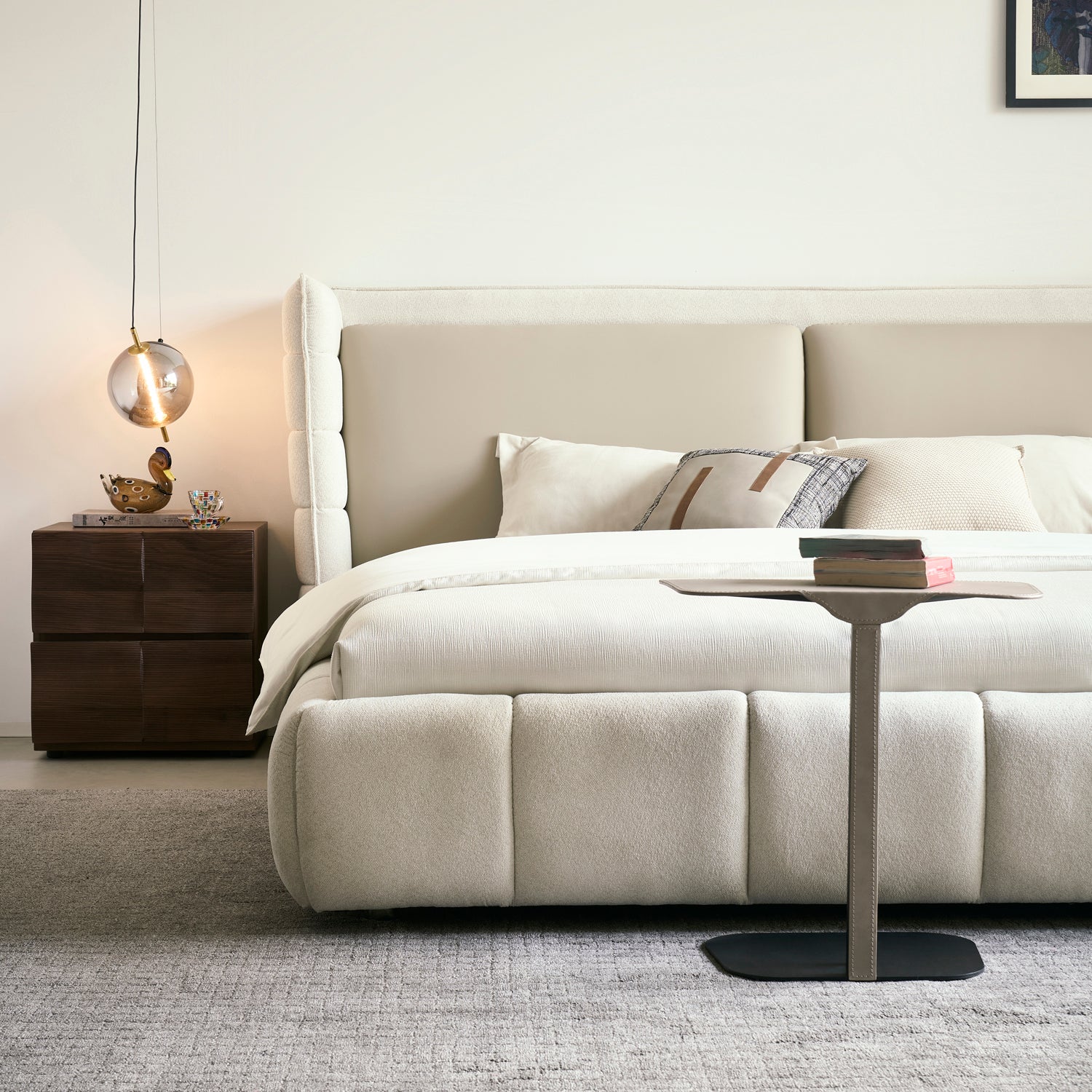 Cama King Toscana Velvet Beige