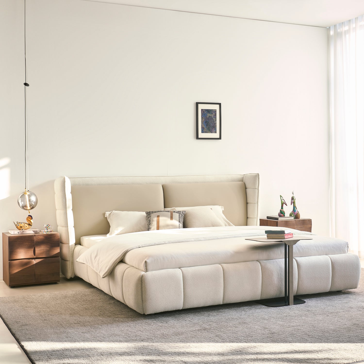 Cama Queen Toscana Velvet Beige