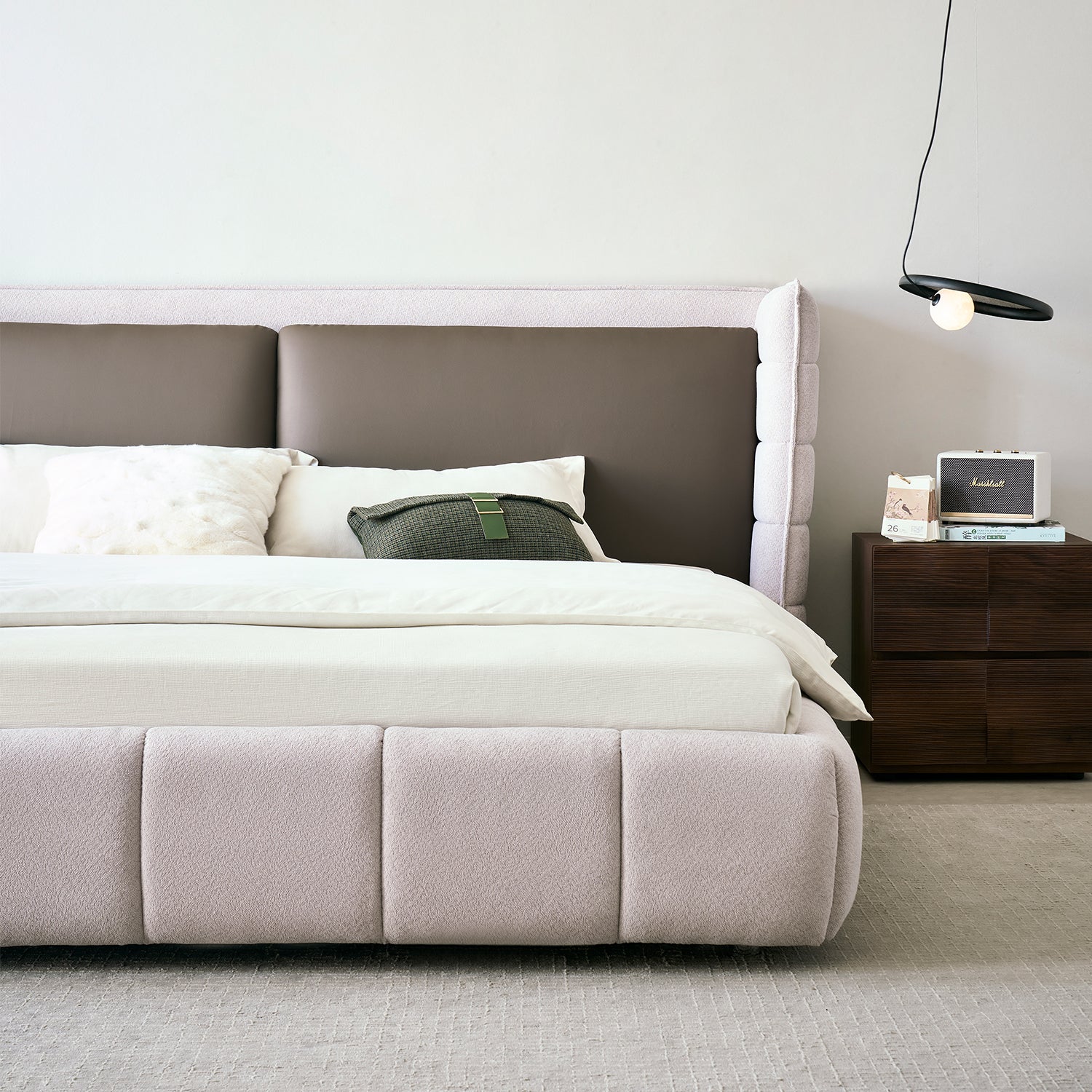 Cama Queen Toscana Velvet  Café