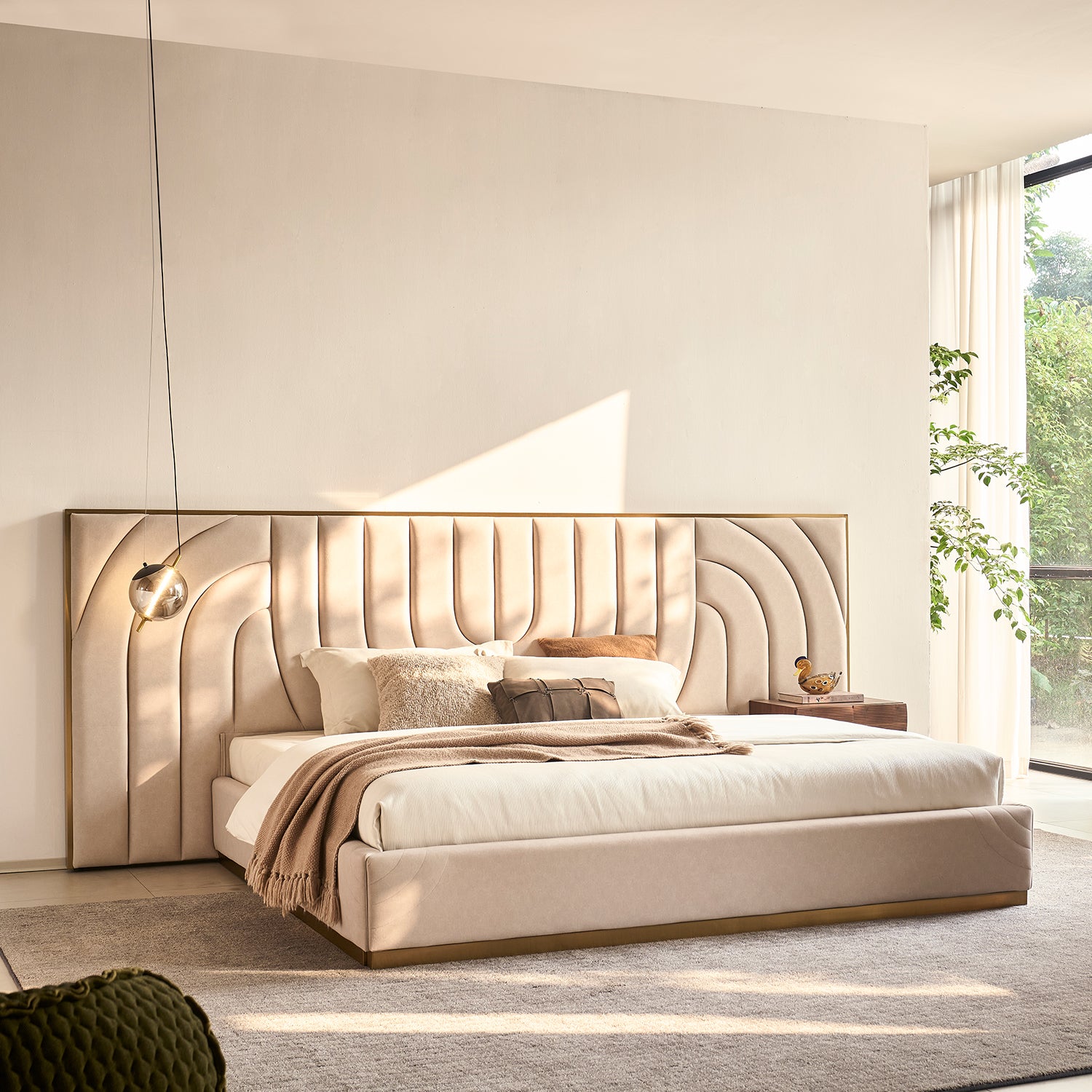 Cama Queen Sharon Velvet Crema