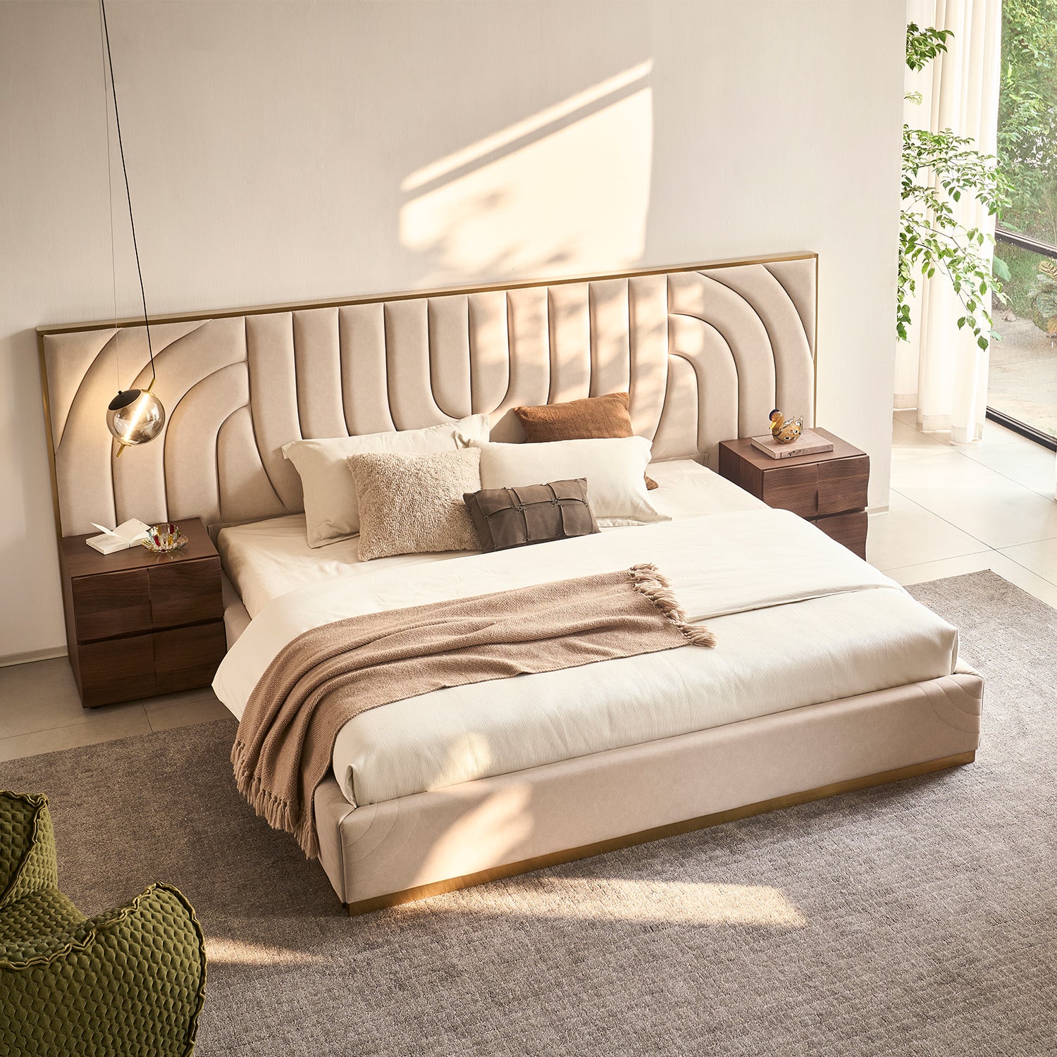 Cama King Sharon Velvet Crema