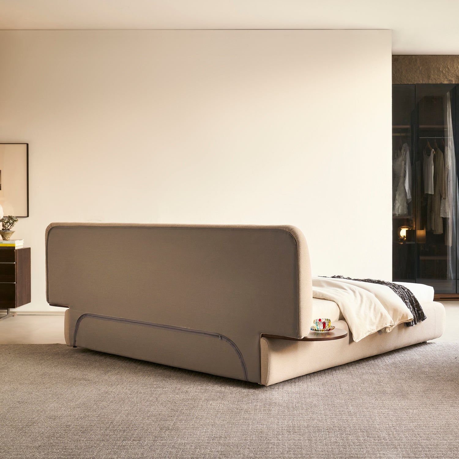 Cama Queen Toronto Boucle Crema