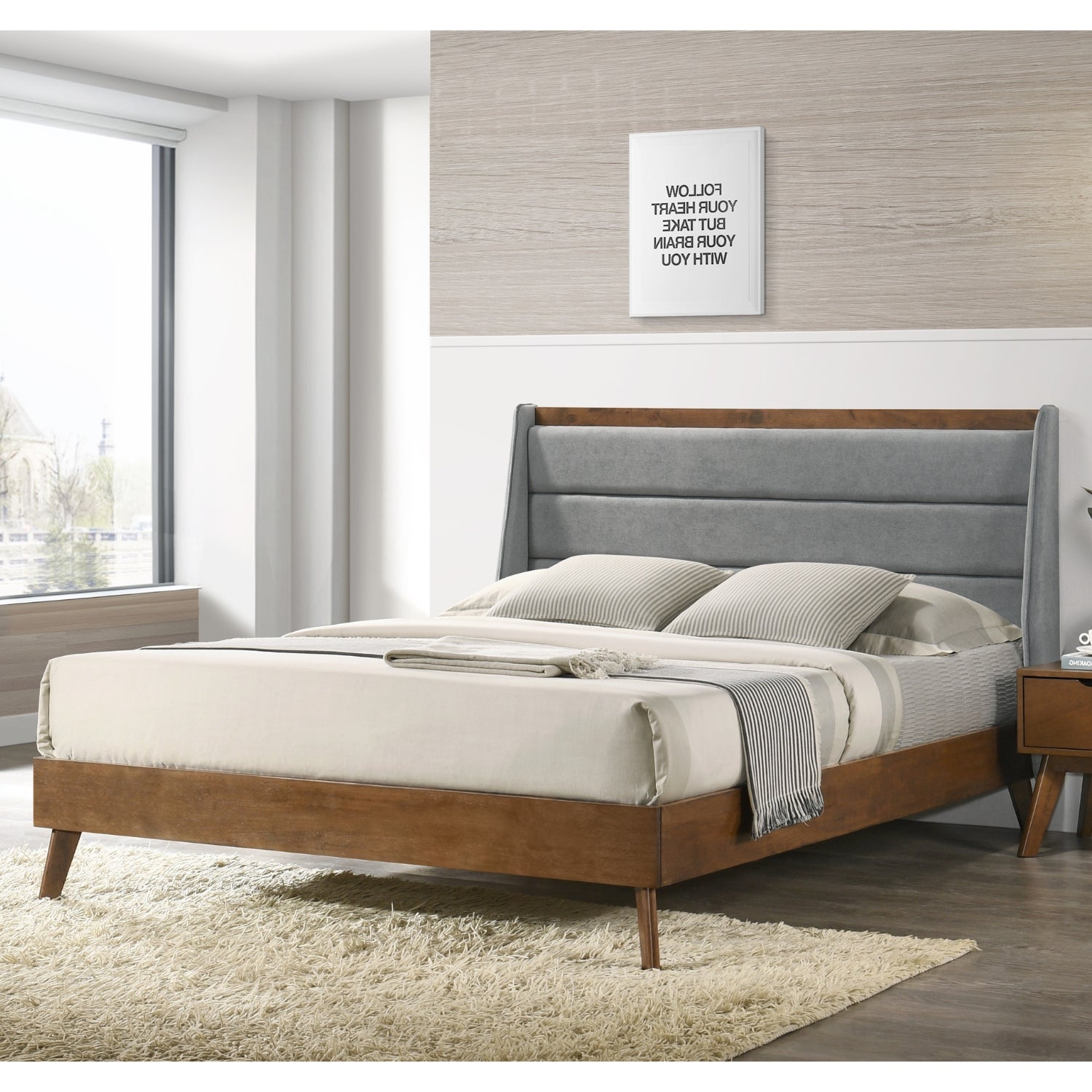 Cama Doble Anahi Gris