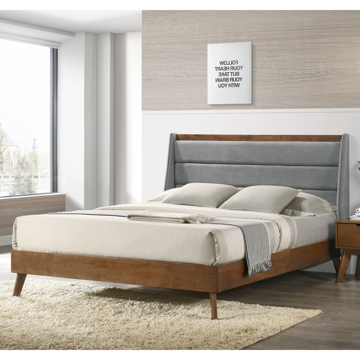 Cama King Anahi Gris