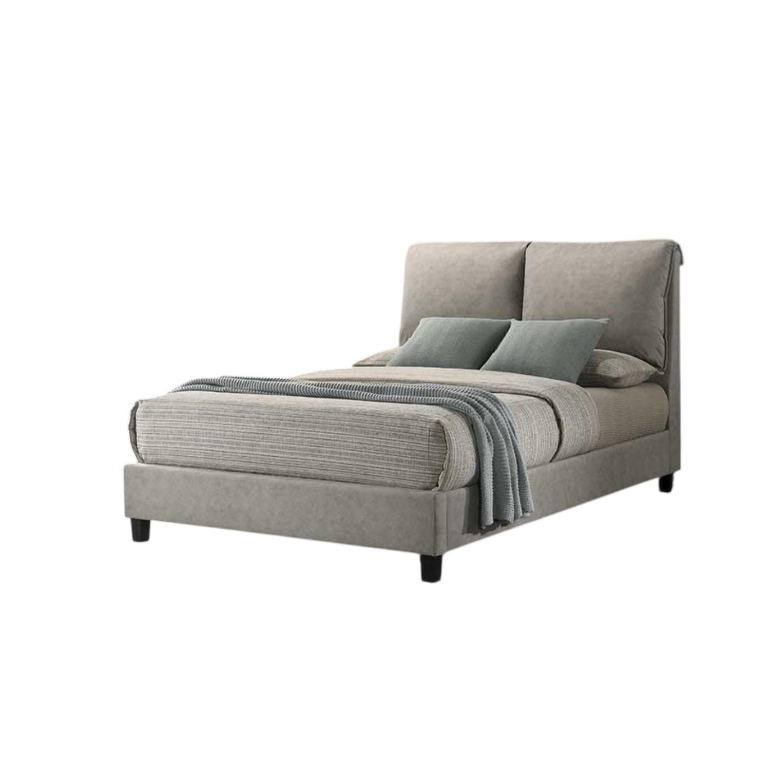 Cama Doble Alamo Gris
