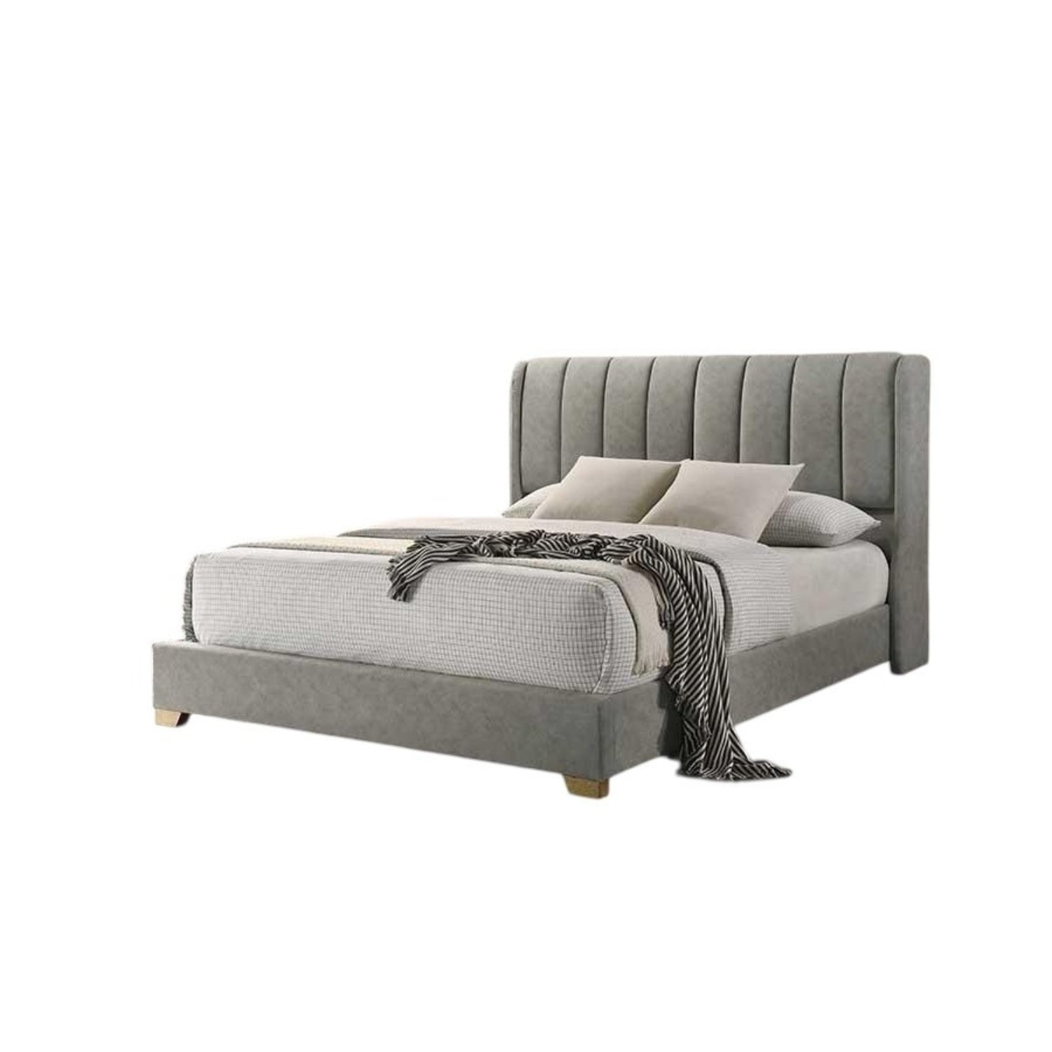 Cama Doble Alfa Gris