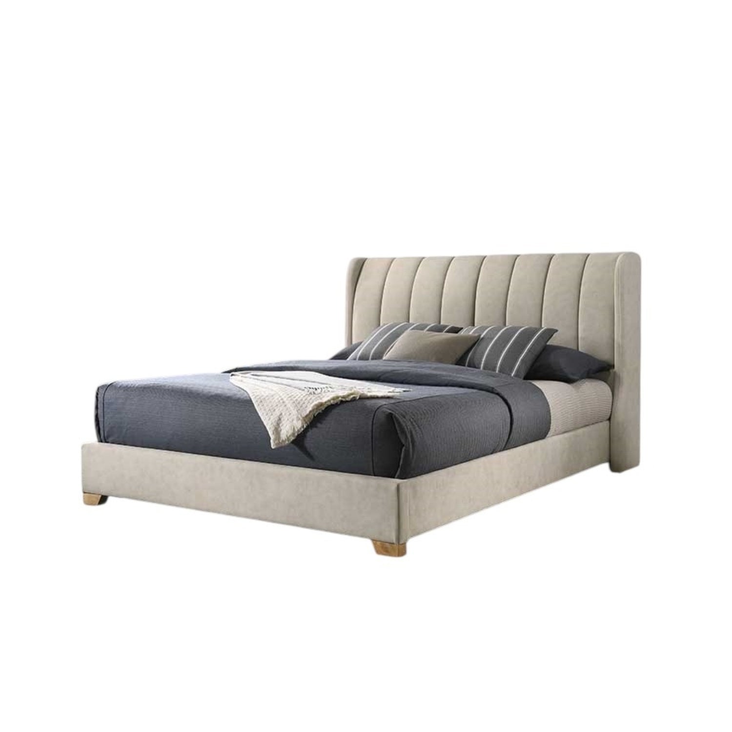 Cama Doble Alfa Beige
