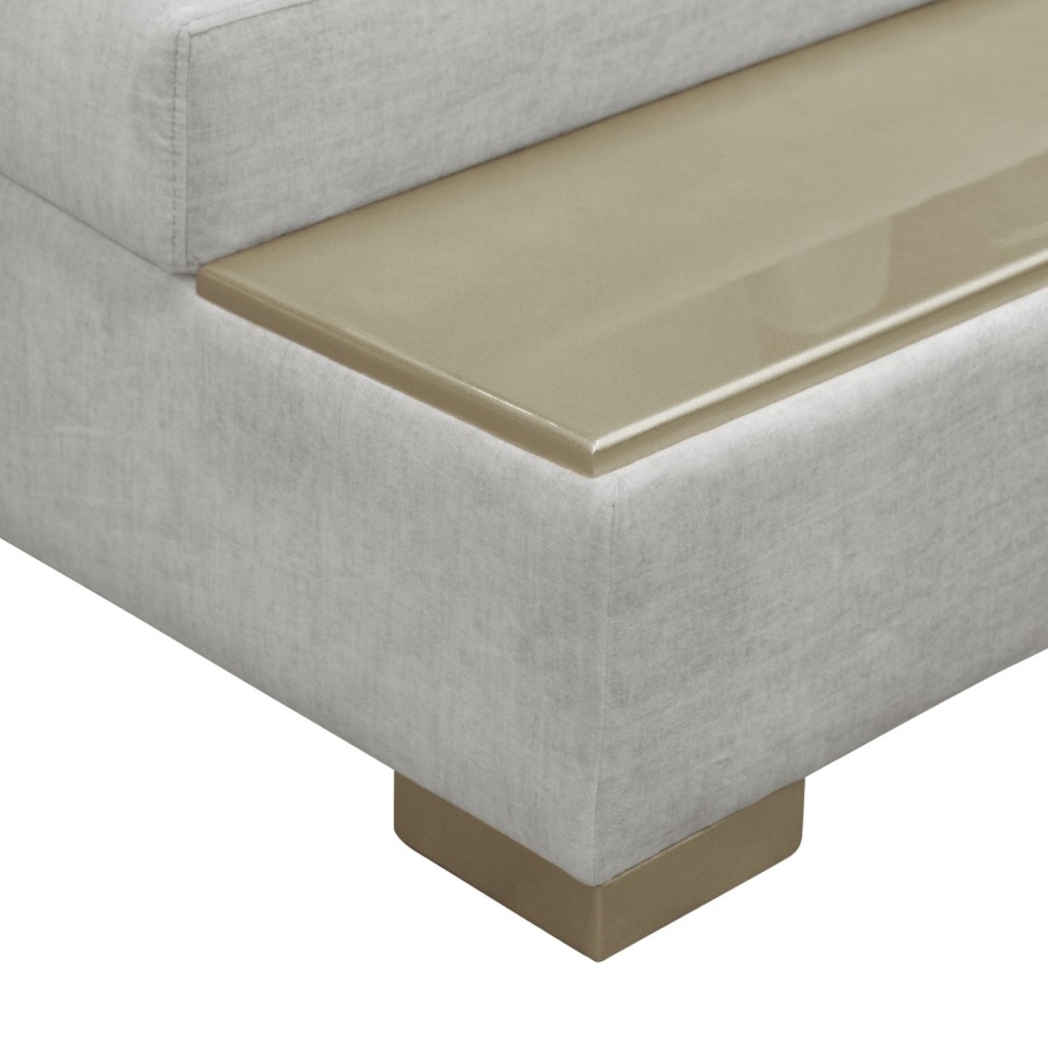 Sofá Cama Line Velvet Atlas Marmol, Champaña