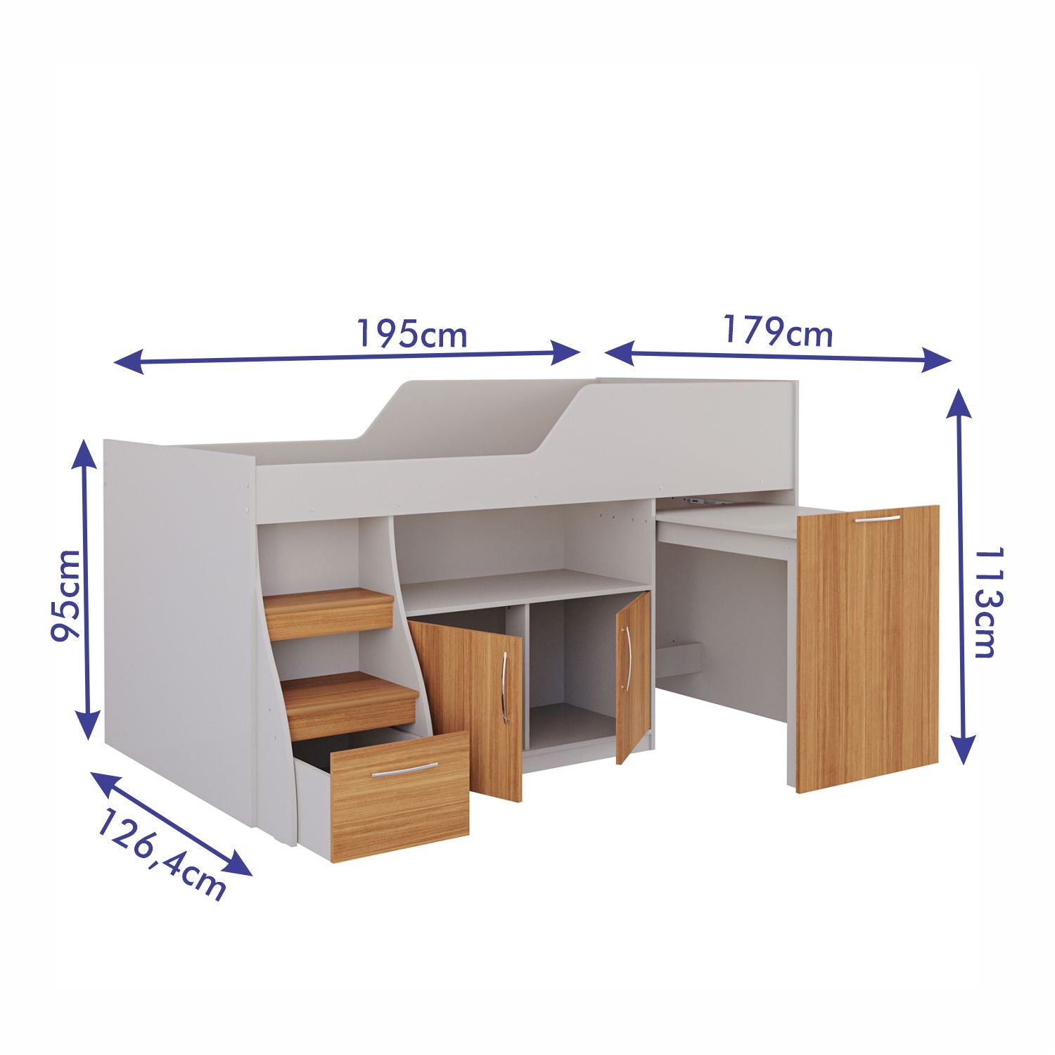 Cama Multifuncional 1.00 Yara Off White, Natural