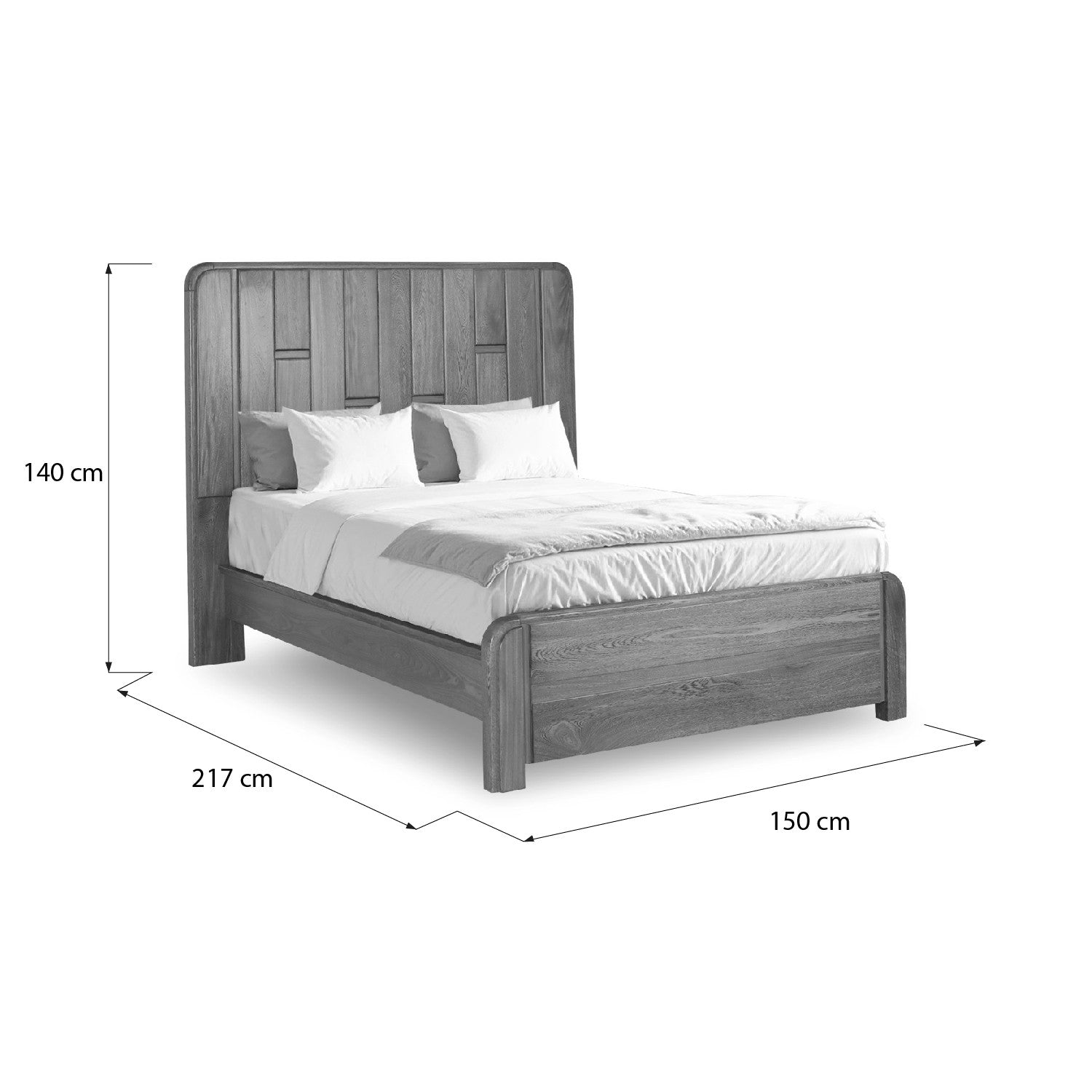 Cama Doble Ceratto Roble Natural