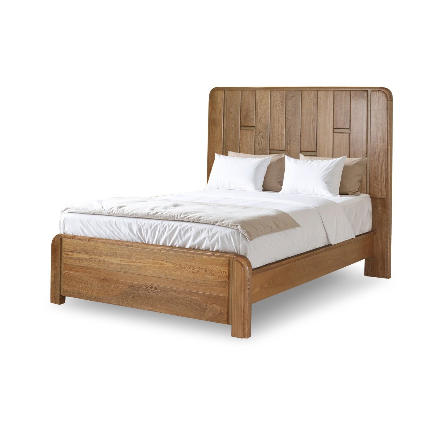 Cama Doble Ceratto Roble Natural