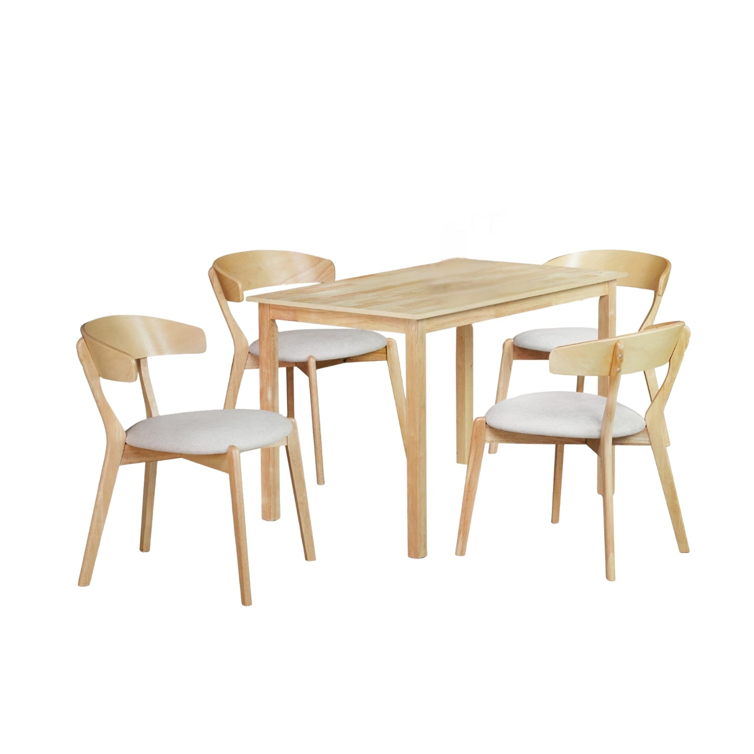 Comedor 4 Puestos Zurich Natural, Beige