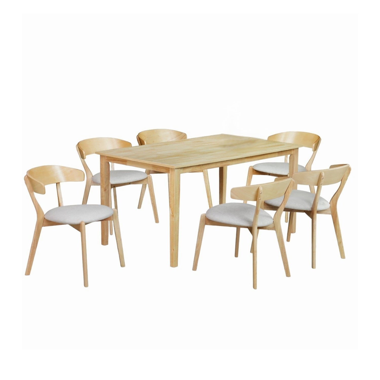 Comedor 6 Puestos Zurich Natural, Beige