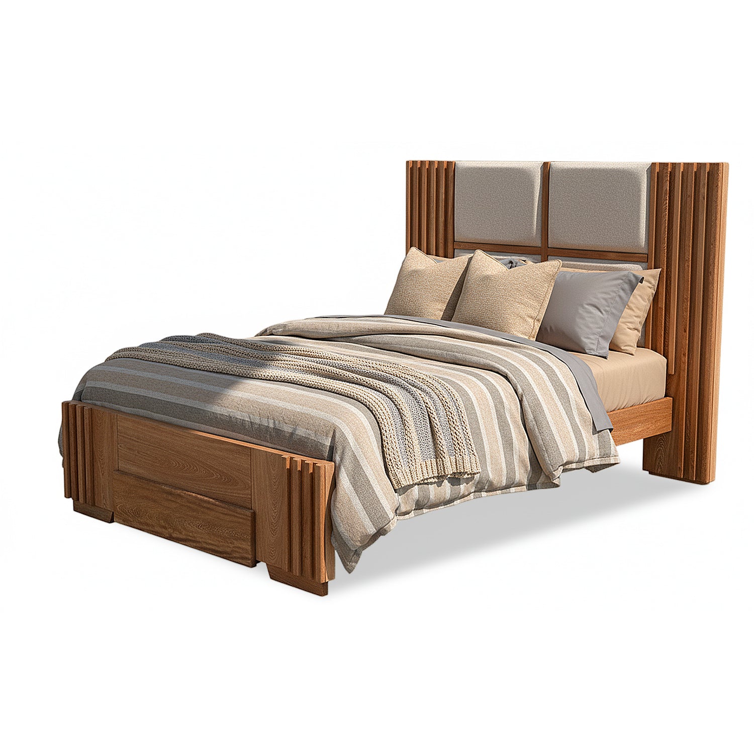 Cama Semi Doble Texas Beige, Natural*