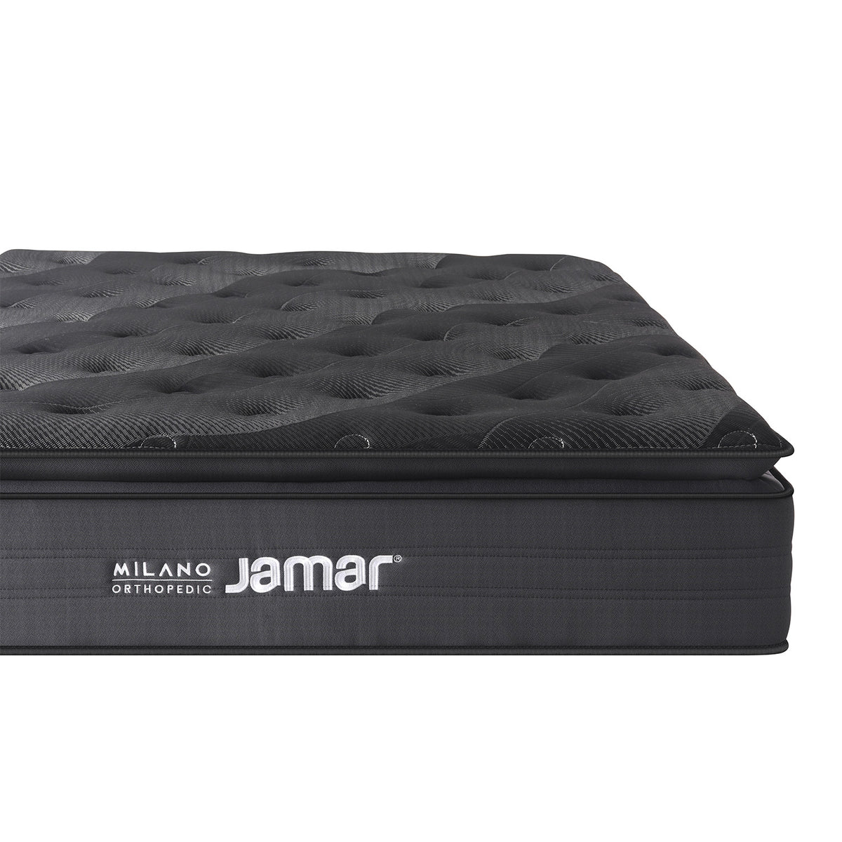 Combo Colchón Doble Milano Pillow Top + Somier Taylor Negro + 2 Almohadas