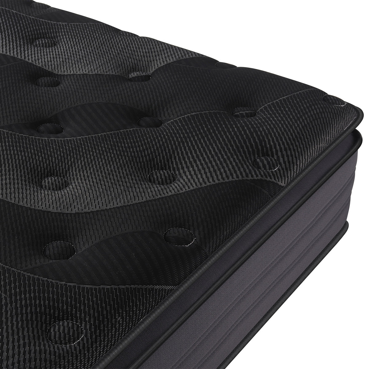 Combo Colchón Doble Milano Pillow Top + Somier Taylor Negro + 2 Almohadas