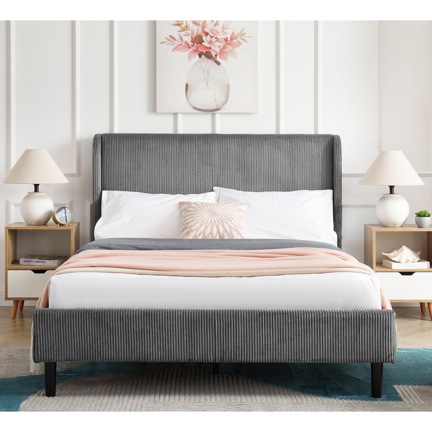 Cama Doble Alicante Taupe