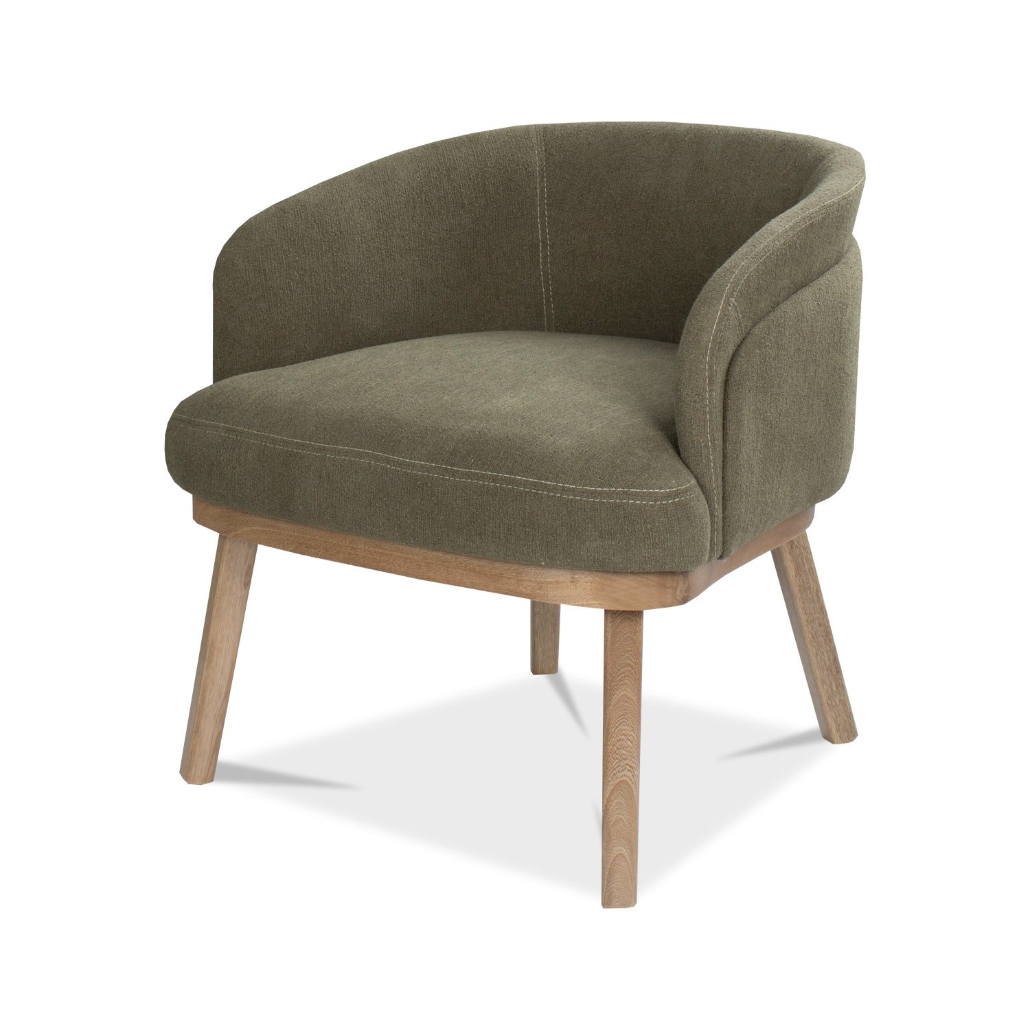 Poltrona Ginebra Layla Verde, Natural